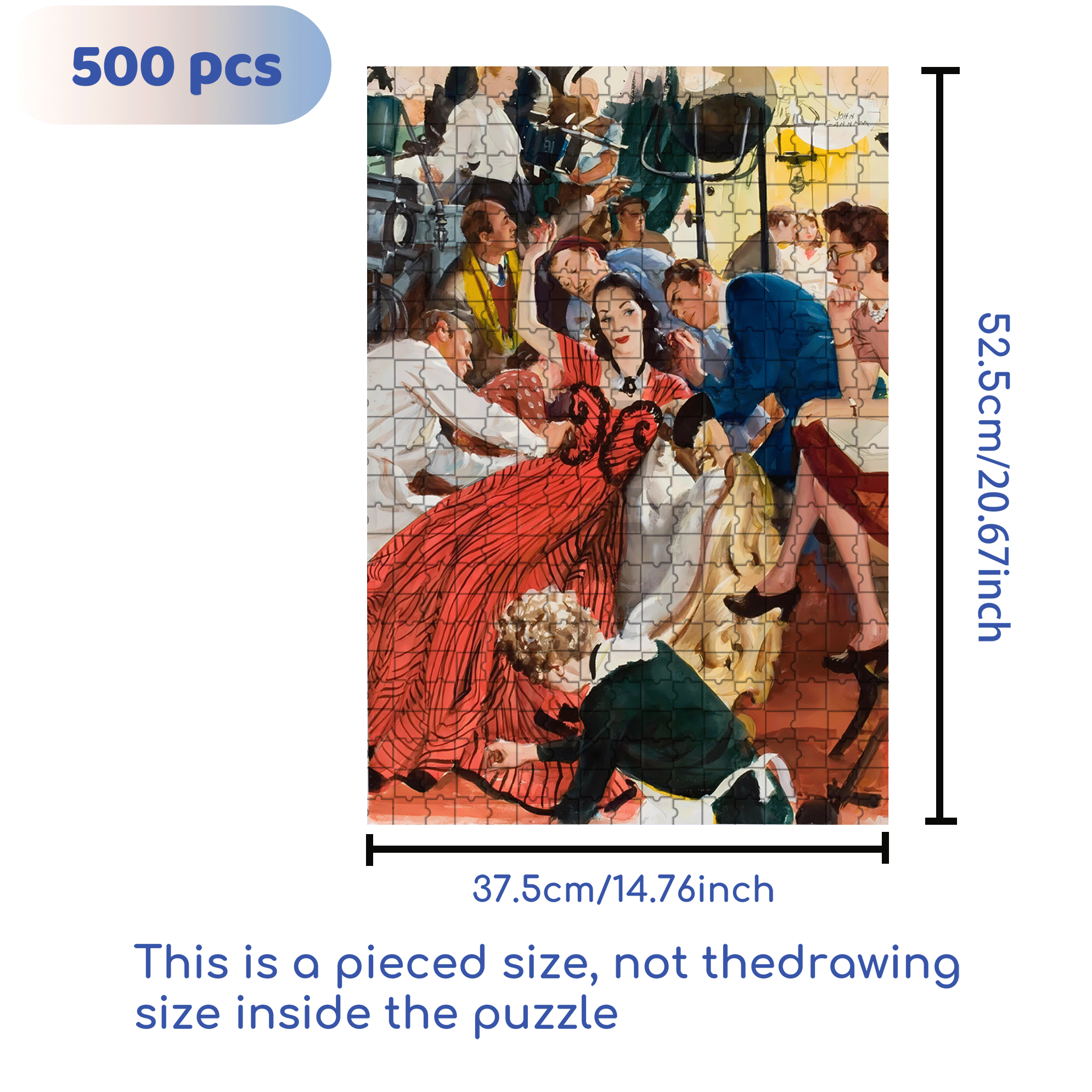 Magnesium Lamp Goddess 500pcs/1000pcs Jigsaw Puzzle, Scratch-Resistant, Interactive Family Game & Brain-Boosting DIY Decor, Perfect for Halloween, Christmas & New Year Gifts, Family Puzzle Game