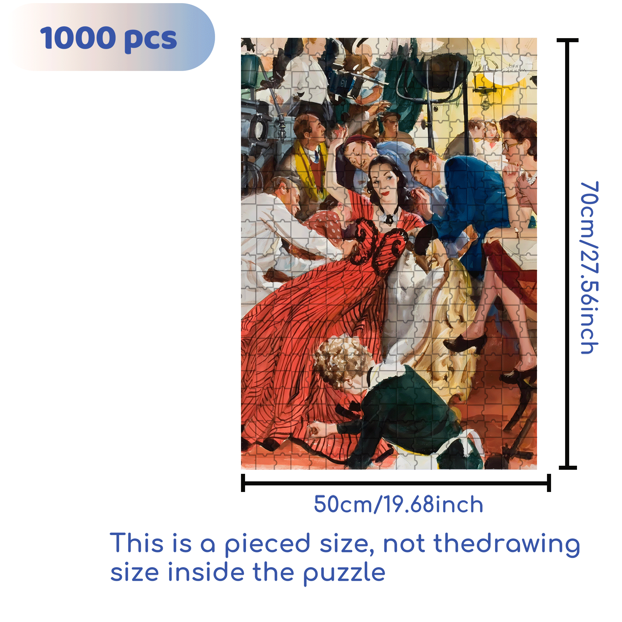 Magnesium Lamp Goddess 500pcs/1000pcs Jigsaw Puzzle, Scratch-Resistant, Interactive Family Game & Brain-Boosting DIY Decor, Perfect for Halloween, Christmas & New Year Gifts, Family Puzzle Game