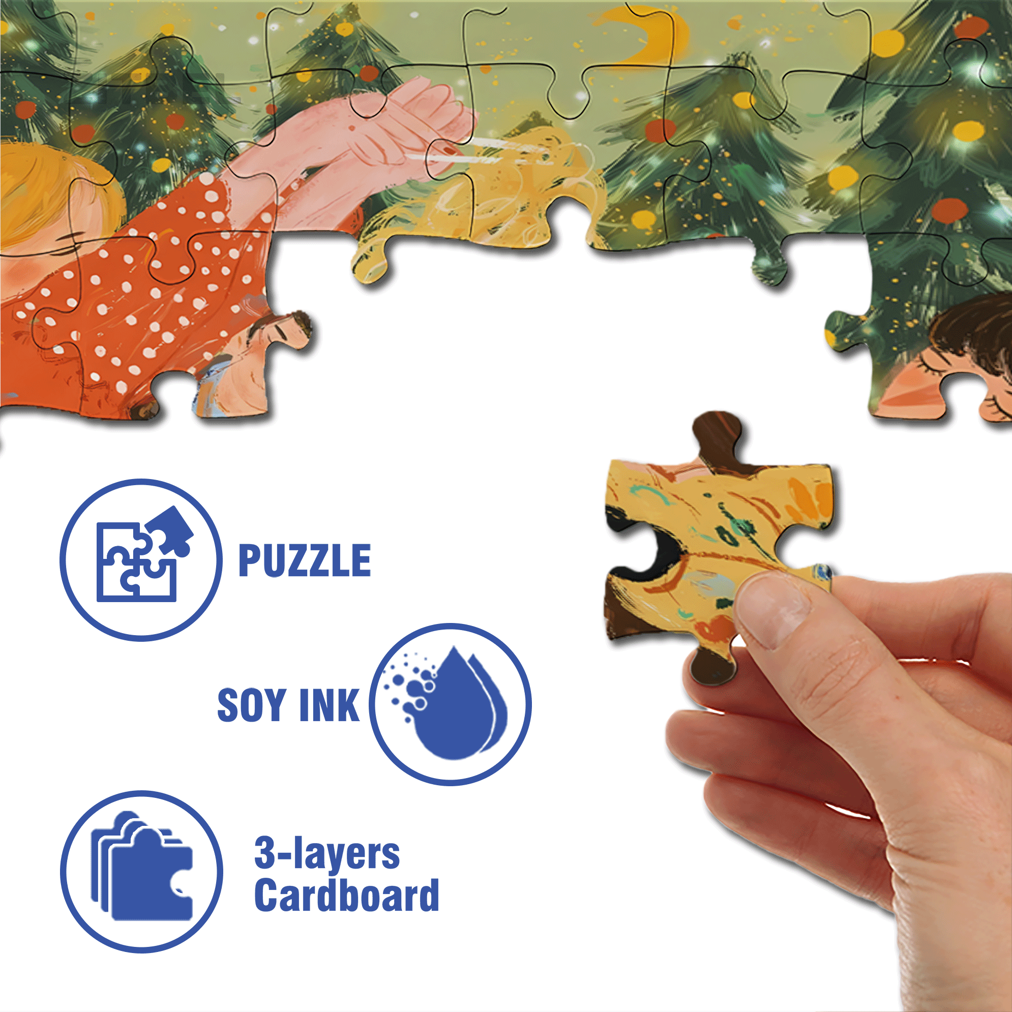 Nice Pasta 500pcs/1000pcs Jigsaw Puzzle, Scratch-Resistant, Interactive Family Game & Brain-Boosting DIY Decor, Perfect for Halloween, Christmas & New Year Gifts, Family Puzzle Game