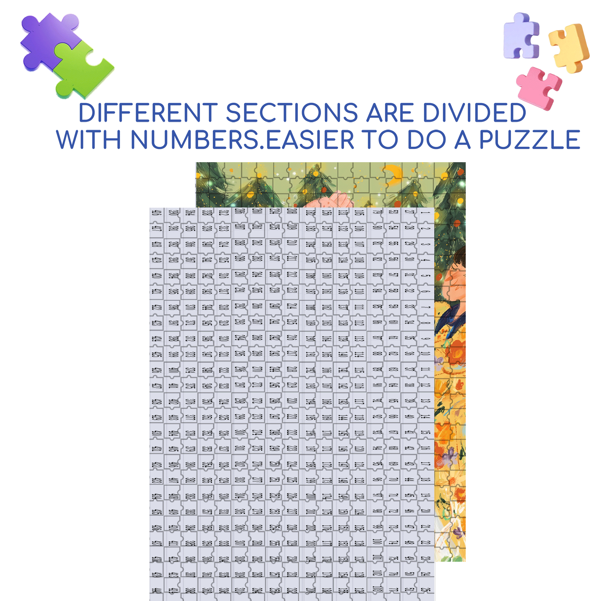 Nice Pasta 500pcs/1000pcs Jigsaw Puzzle, Scratch-Resistant, Interactive Family Game & Brain-Boosting DIY Decor, Perfect for Halloween, Christmas & New Year Gifts, Family Puzzle Game