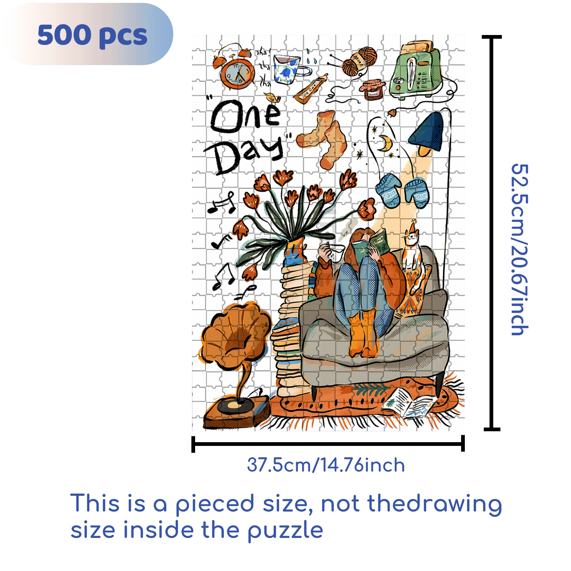 That Day 500pcs/1000pcs Jigsaw Puzzle, Scratch-Resistant, Interactive Family Game & Brain-Boosting DIY Decor, Perfect for Halloween, Christmas & New Year Gifts, Family Puzzle Game