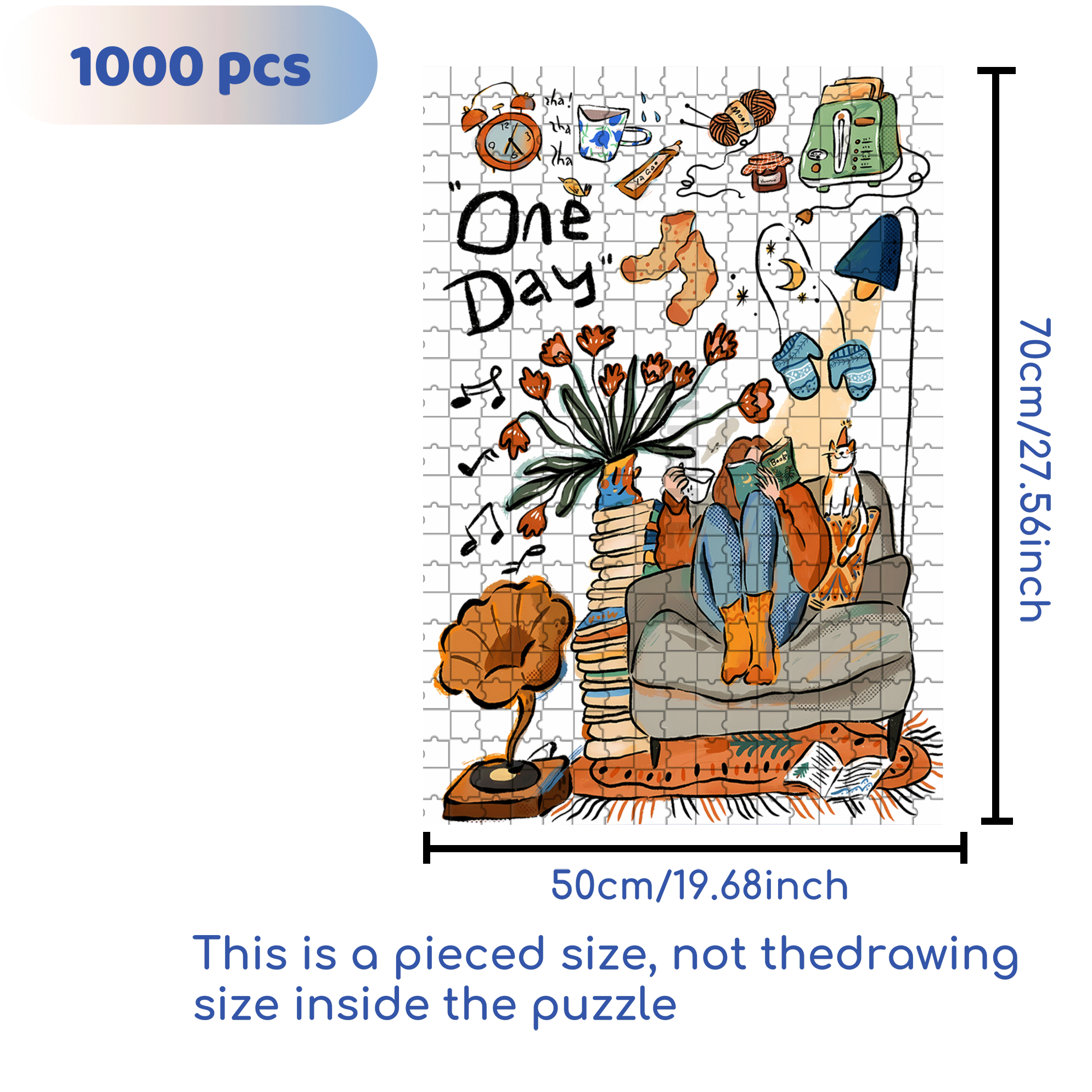 That Day 500pcs/1000pcs Jigsaw Puzzle, Scratch-Resistant, Interactive Family Game & Brain-Boosting DIY Decor, Perfect for Halloween, Christmas & New Year Gifts, Family Puzzle Game