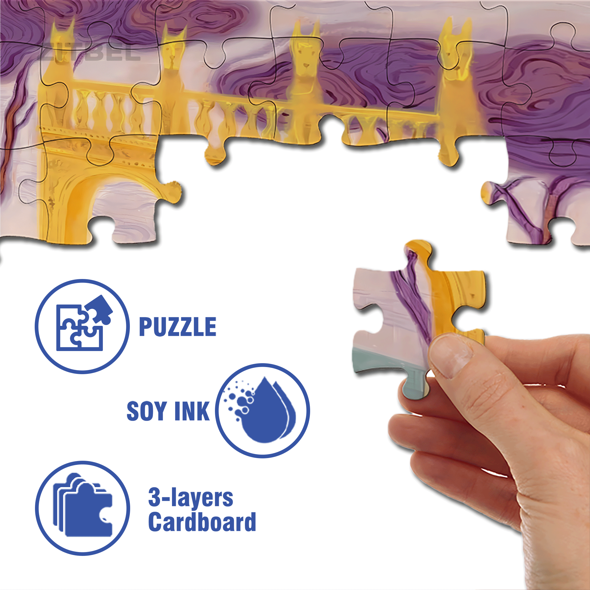 Pet Hotel 500pcs/1000pcs Jigsaw Puzzle, Scratch-Resistant, Interactive Family Game & Brain-Boosting DIY Decor, Perfect for Halloween, Christmas & New Year Gifts, Family Puzzle Game
