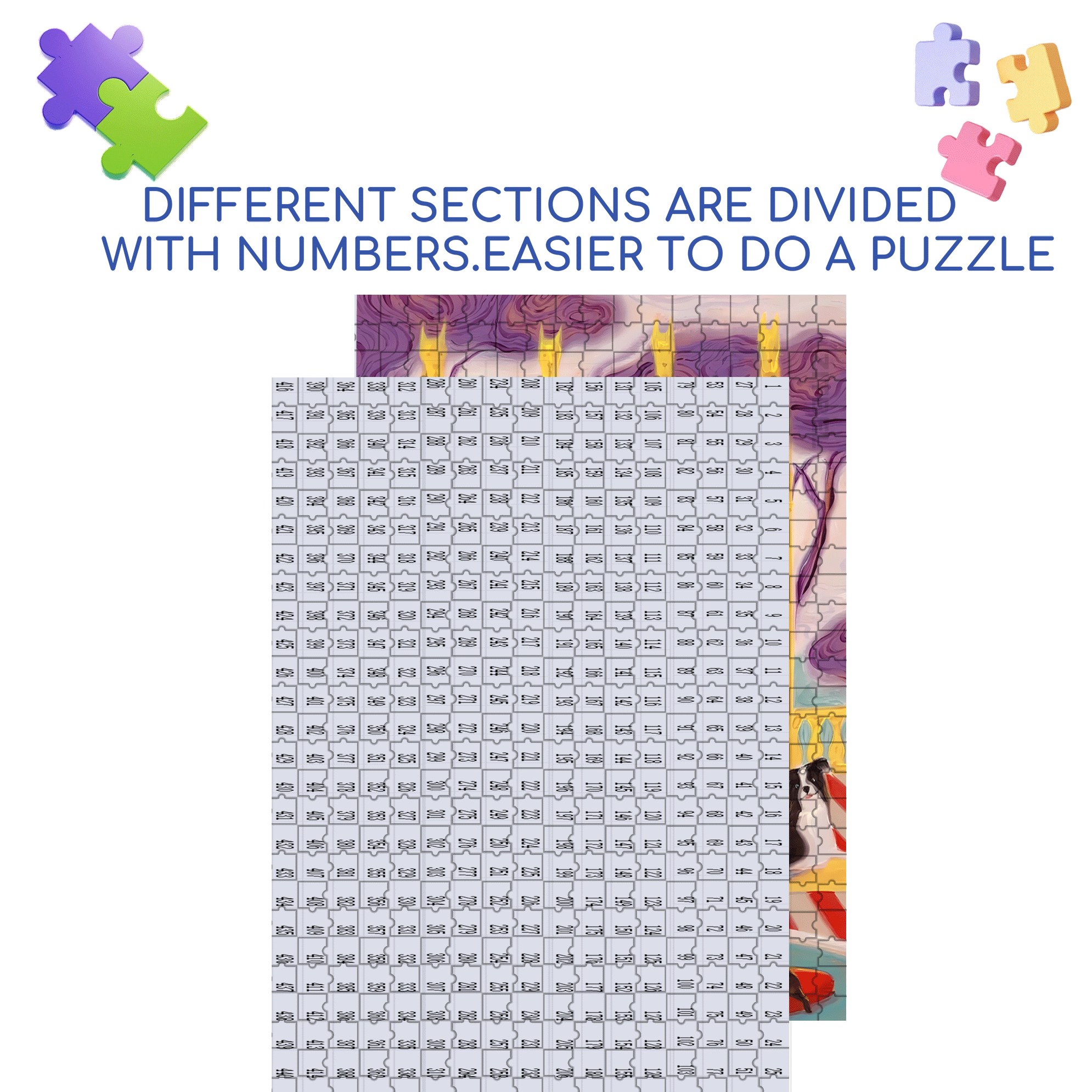 Pet Hotel 500pcs/1000pcs Jigsaw Puzzle, Scratch-Resistant, Interactive Family Game & Brain-Boosting DIY Decor, Perfect for Halloween, Christmas & New Year Gifts, Family Puzzle Game