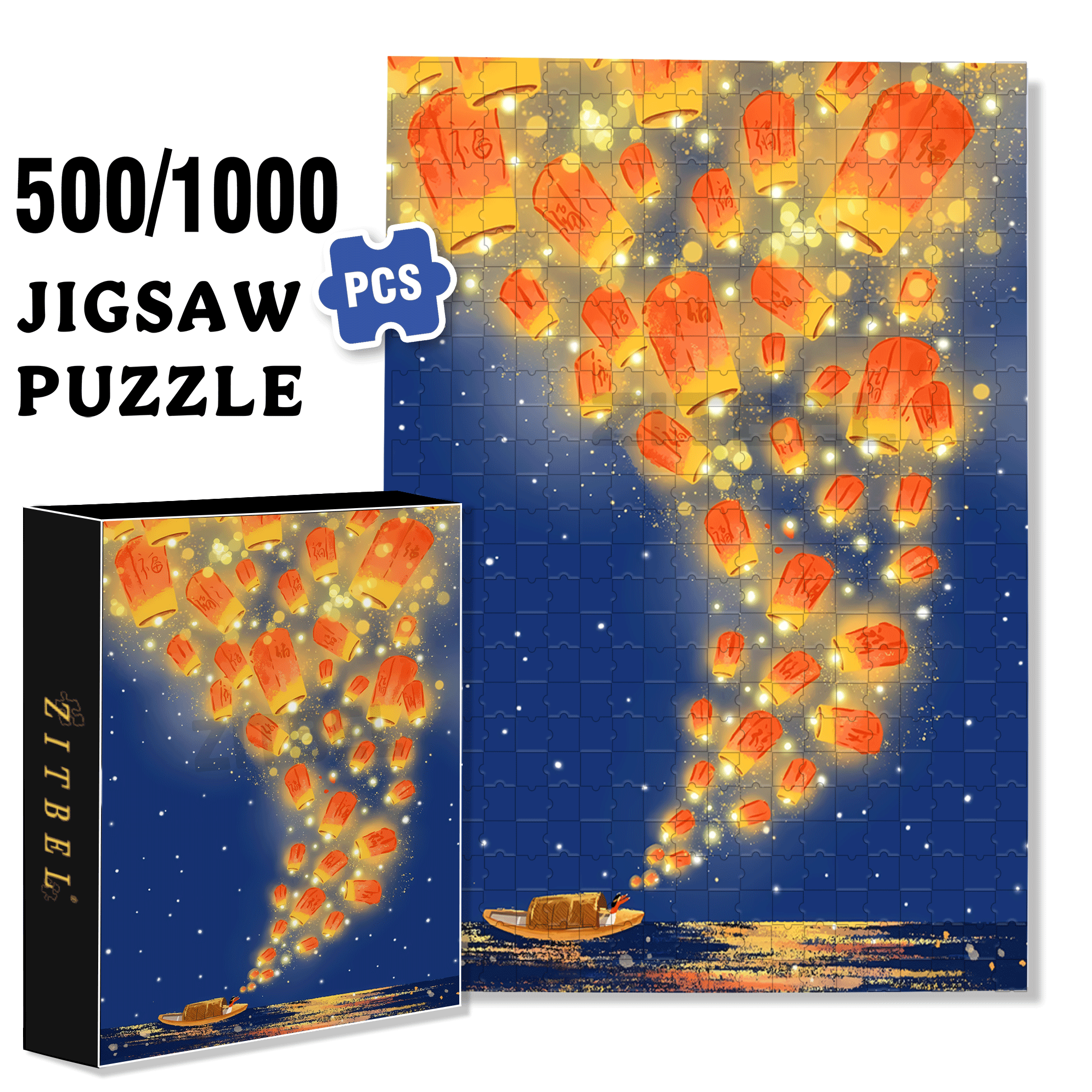 Prayers And Blessings 500pcs/1000pcs Jigsaw Puzzle, Scratch-Resistant, Interactive Family Game & Brain-Boosting DIY Decor, Perfect for Halloween, Christmas & New Year Gifts, Family Puzzle Game