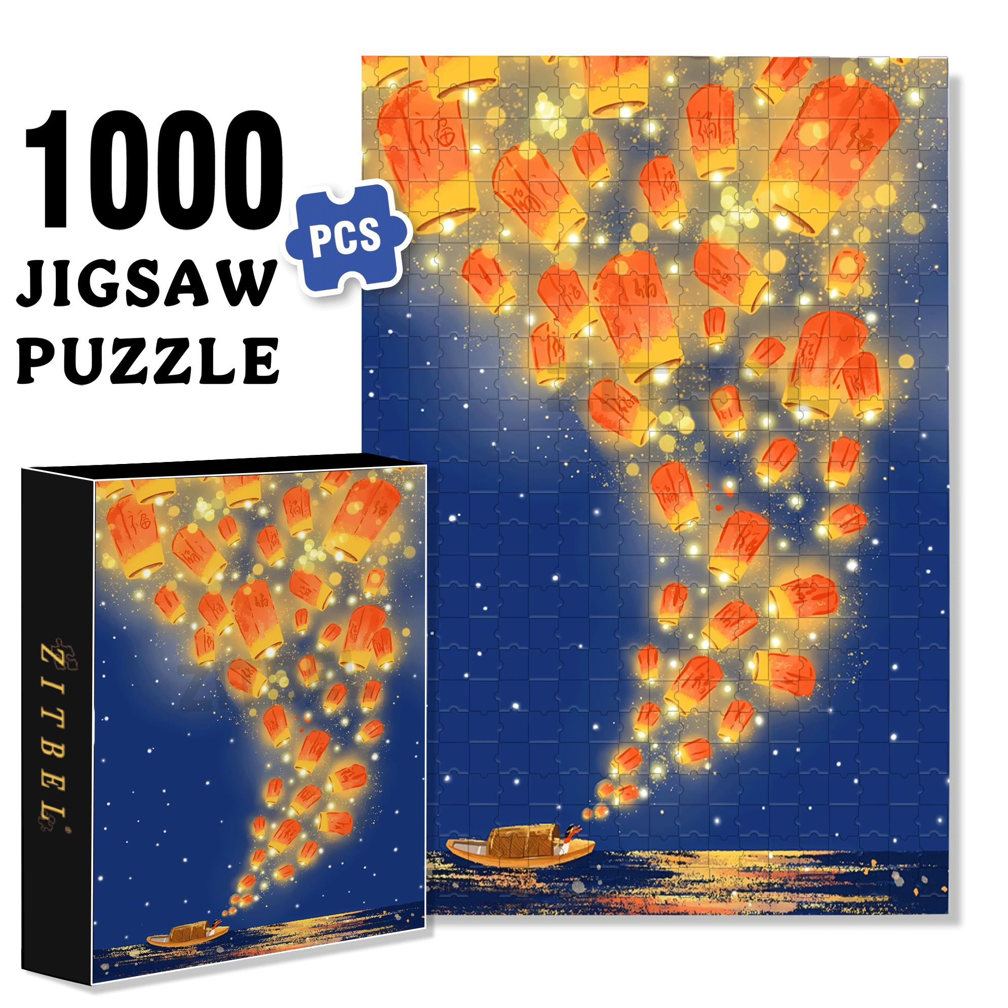 Prayers And Blessings 500pcs/1000pcs Jigsaw Puzzle, Scratch-Resistant, Interactive Family Game & Brain-Boosting DIY Decor, Perfect for Halloween, Christmas & New Year Gifts, Family Puzzle Game