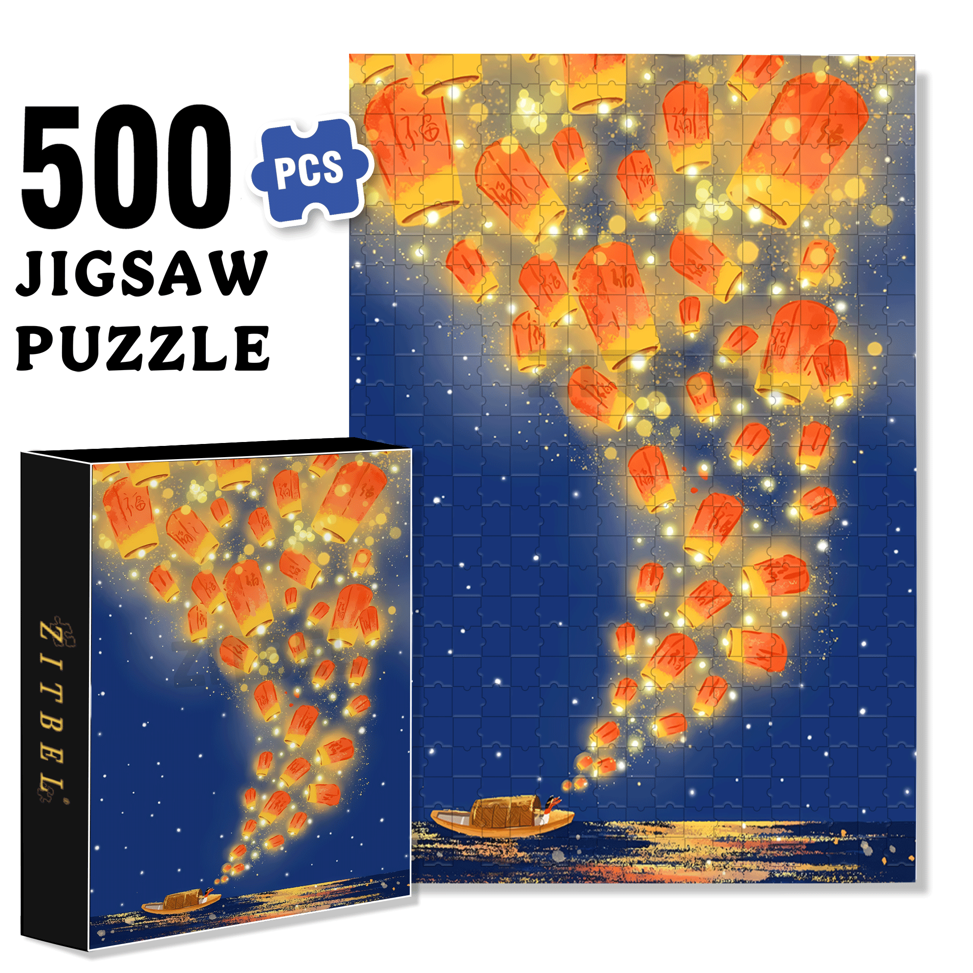 Prayers And Blessings 500pcs/1000pcs Jigsaw Puzzle, Scratch-Resistant, Interactive Family Game & Brain-Boosting DIY Decor, Perfect for Halloween, Christmas & New Year Gifts, Family Puzzle Game