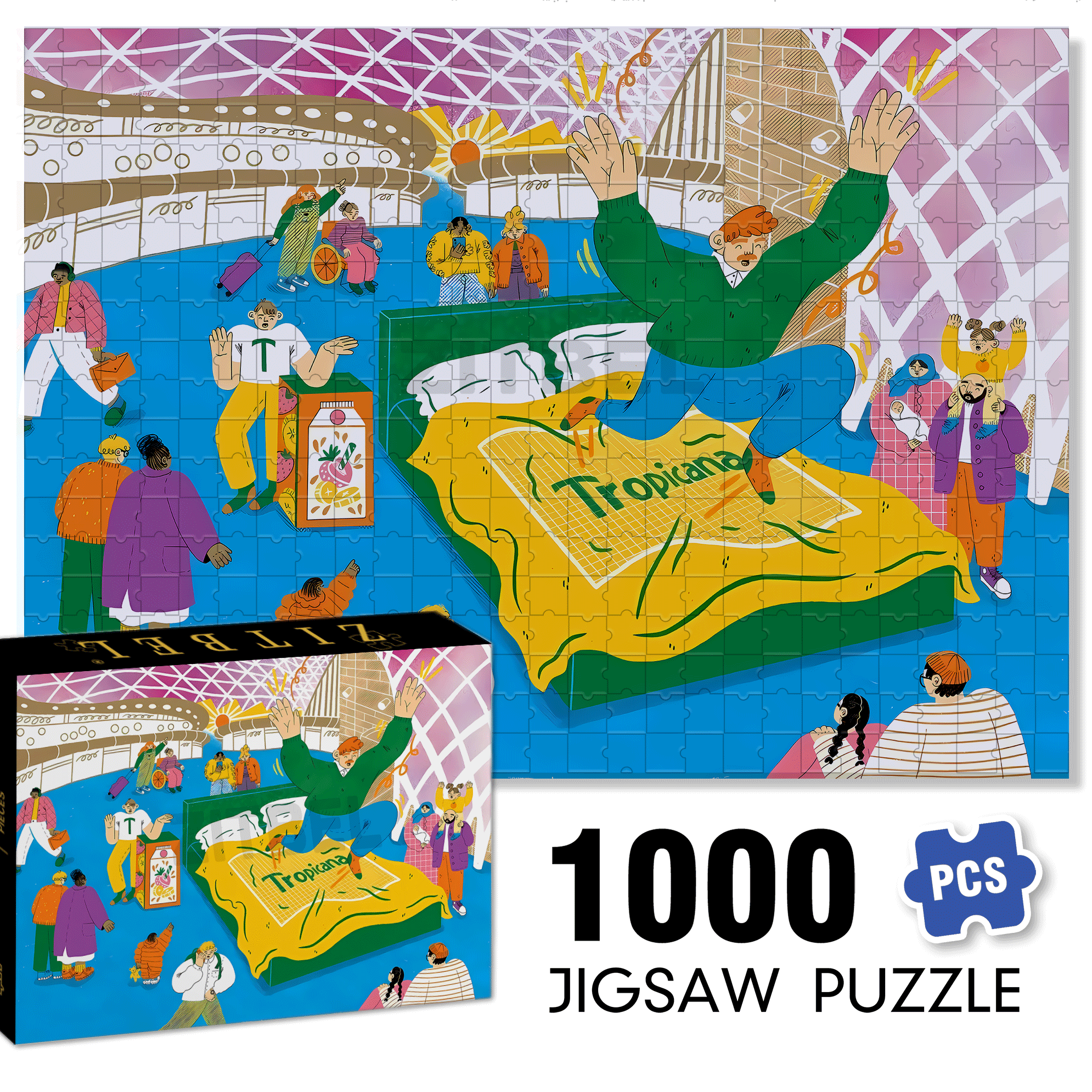 A Life Full Of Ups And Downs 500pcs/1000pcs Jigsaw Puzzle, Scratch-Resistant, Interactive Family Game & Brain-Boosting DIY Decor, Perfect for Halloween, Christmas & New Year Gifts, Family Puzzle Game