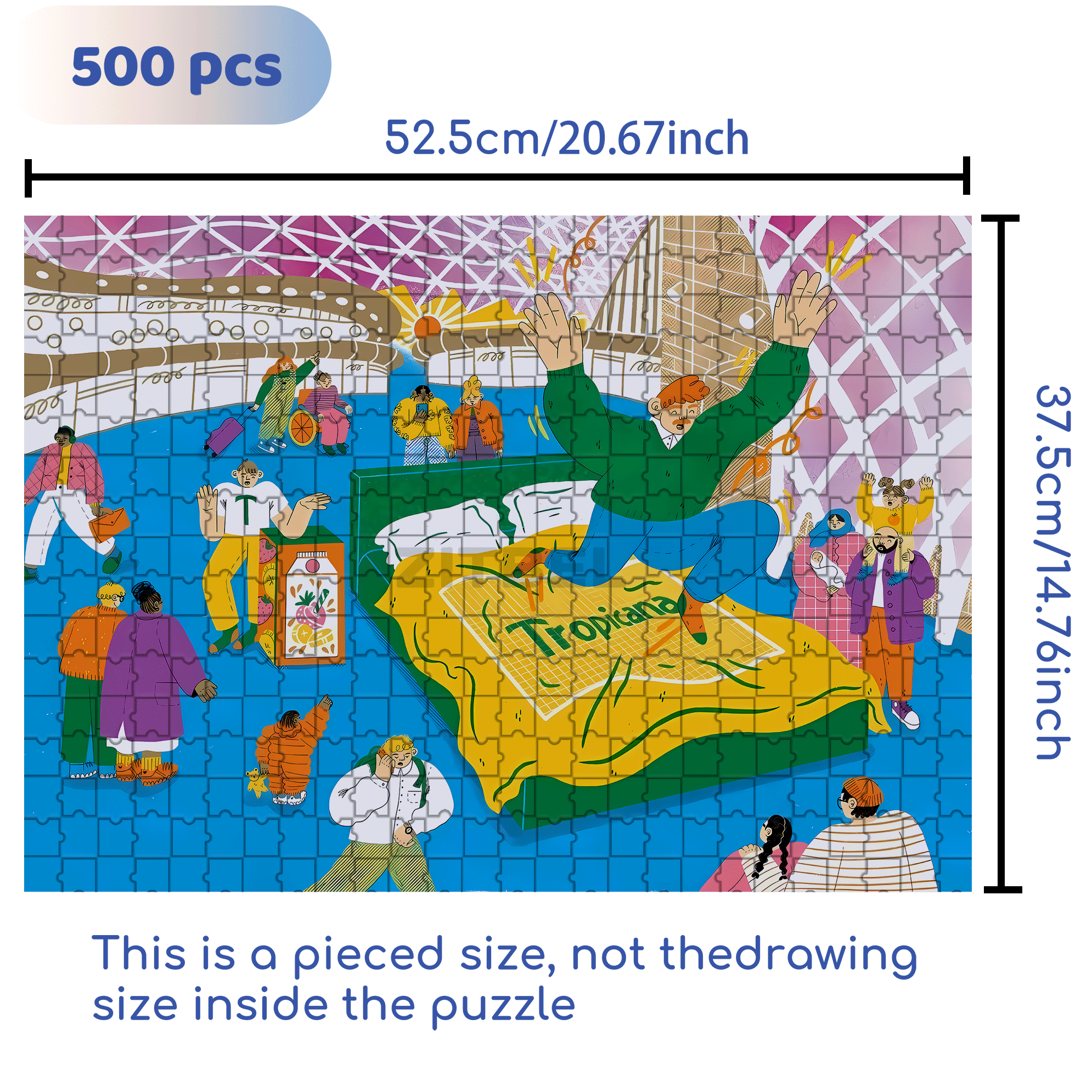 A Life Full Of Ups And Downs 500pcs/1000pcs Jigsaw Puzzle, Scratch-Resistant, Interactive Family Game & Brain-Boosting DIY Decor, Perfect for Halloween, Christmas & New Year Gifts, Family Puzzle Game
