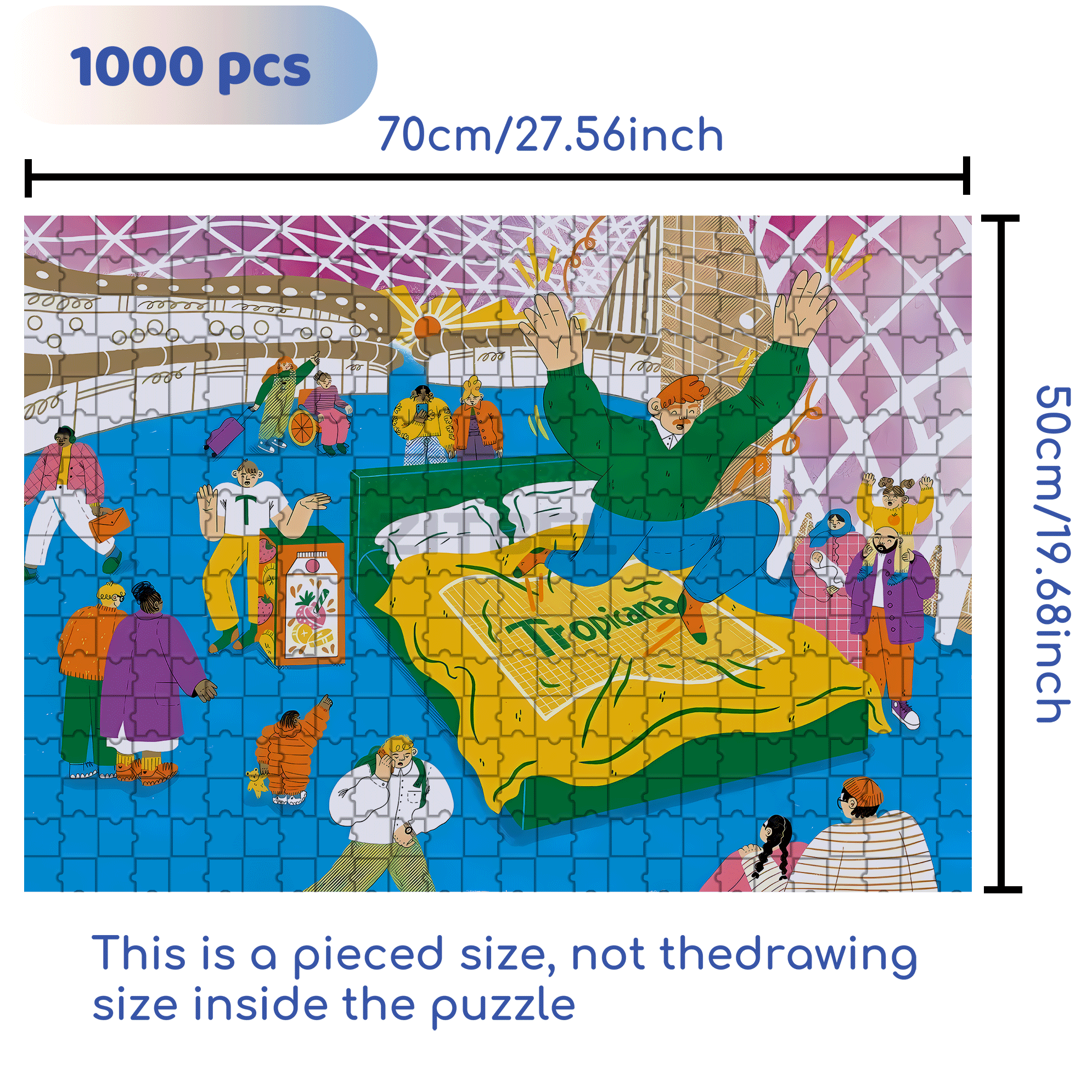 A Life Full Of Ups And Downs 500pcs/1000pcs Jigsaw Puzzle, Scratch-Resistant, Interactive Family Game & Brain-Boosting DIY Decor, Perfect for Halloween, Christmas & New Year Gifts, Family Puzzle Game