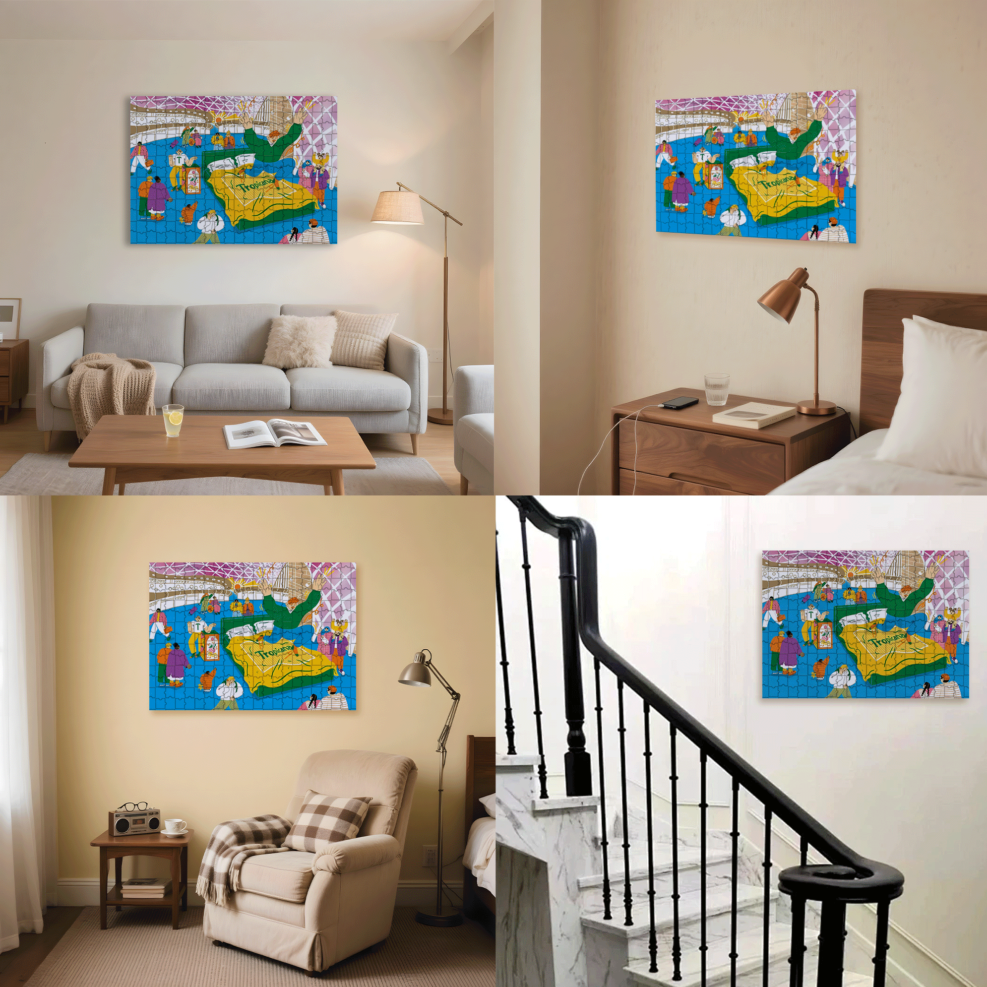 A Life Full Of Ups And Downs 500pcs/1000pcs Jigsaw Puzzle, Scratch-Resistant, Interactive Family Game & Brain-Boosting DIY Decor, Perfect for Halloween, Christmas & New Year Gifts, Family Puzzle Game