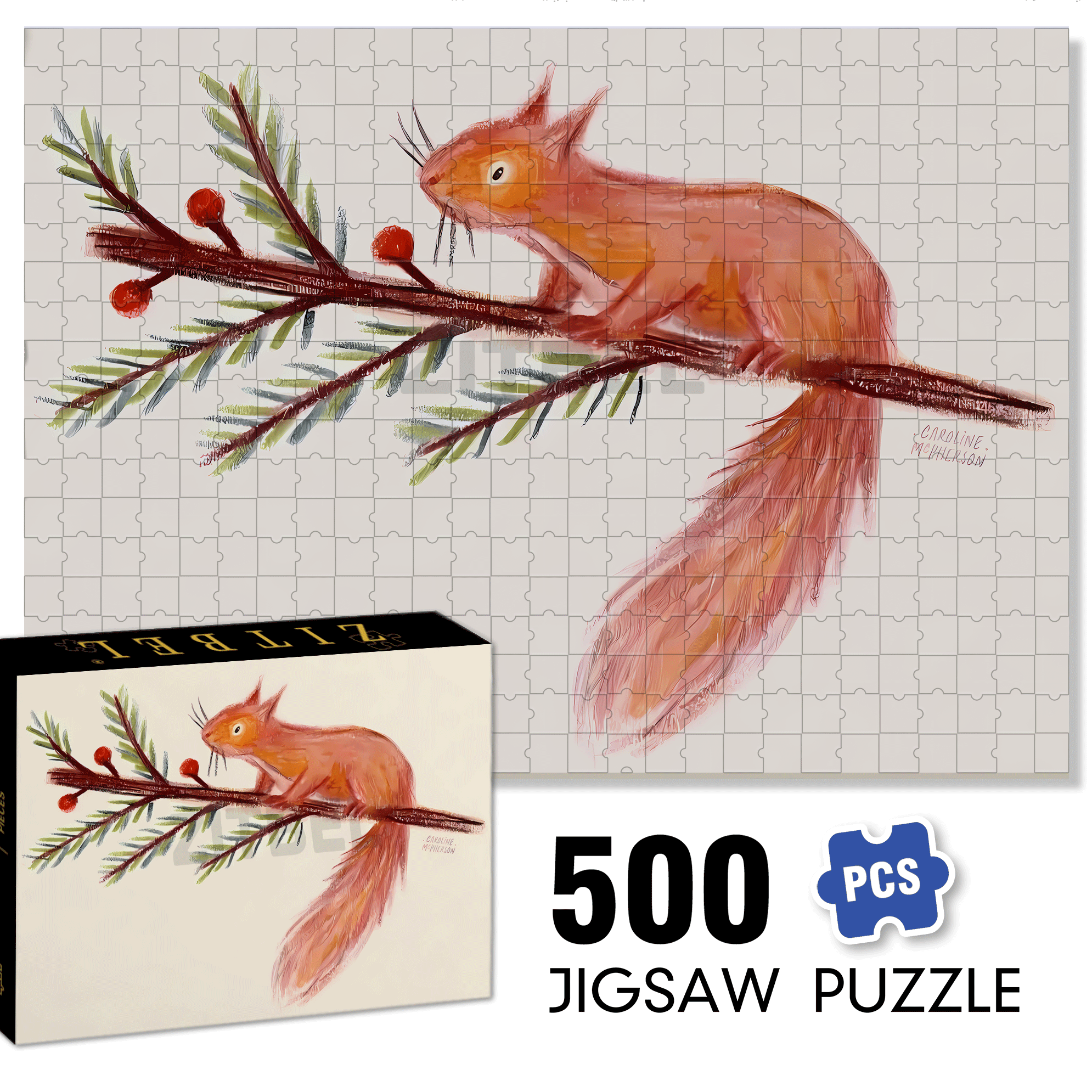 Adventures In The Forest 4 500pcs/1000pcs Jigsaw Puzzle, Scratch-Resistant, Interactive Family Game & Brain-Boosting DIY Decor, Perfect for Halloween, Christmas & New Year Gifts, Family Puzzle Game