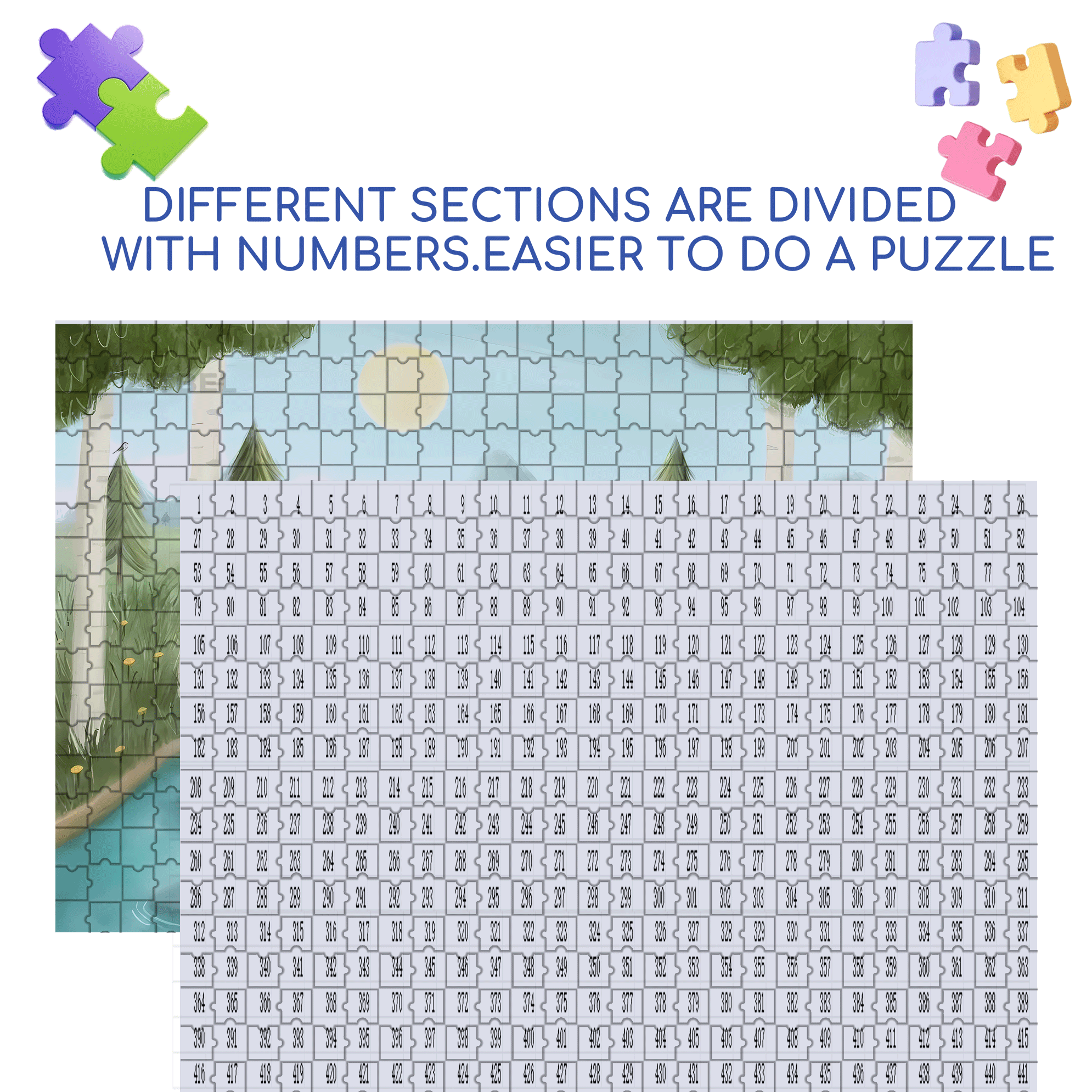 Adventures In The Forest 5 500pcs/1000pcs Jigsaw Puzzle, Scratch-Resistant, Interactive Family Game & Brain-Boosting DIY Decor, Perfect for Halloween, Christmas & New Year Gifts, Family Puzzle Game