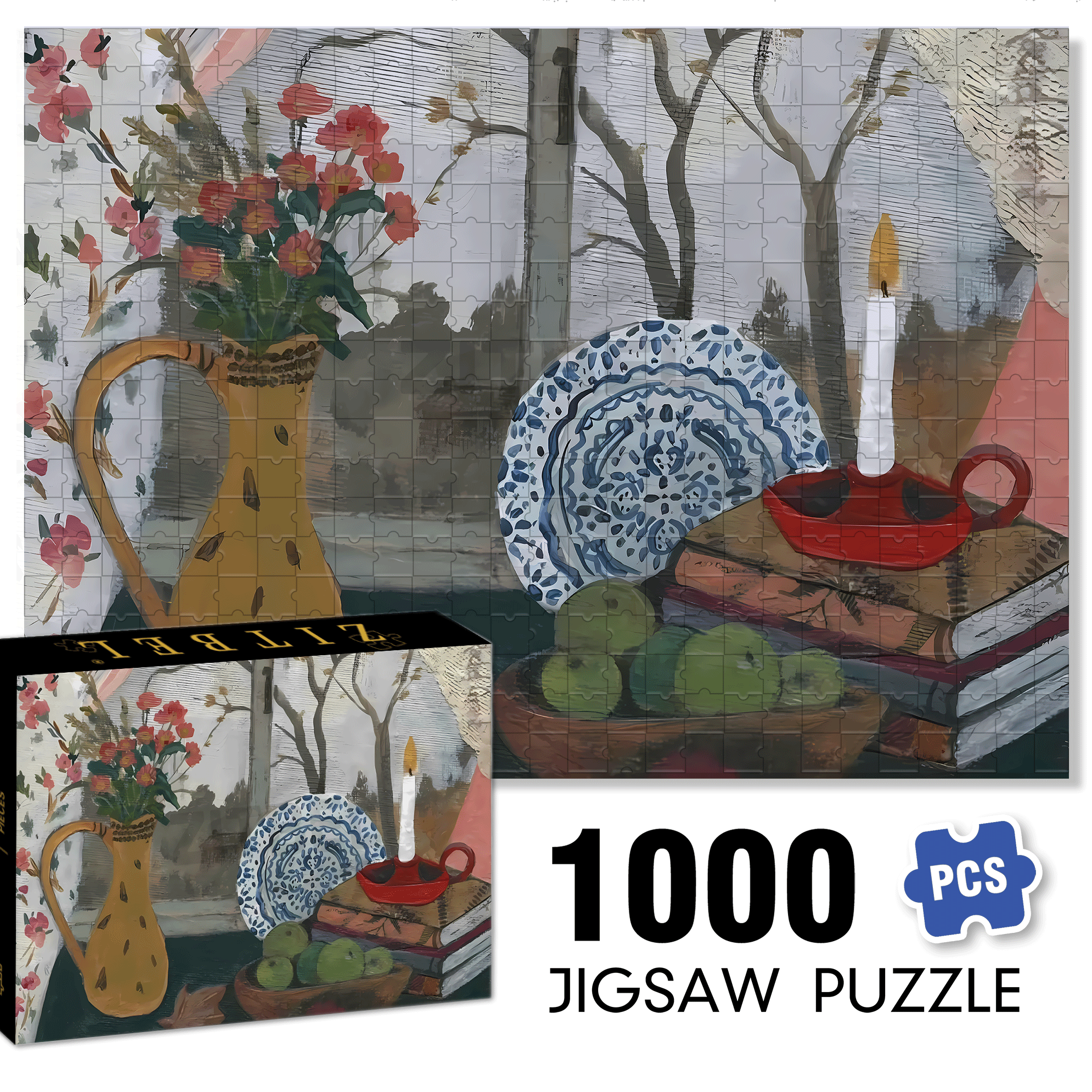 Autumn's Sentiments 500pcs/1000pcs Jigsaw Puzzle, Scratch-Resistant, Interactive Family Game & Brain-Boosting DIY Decor, Perfect for Halloween, Christmas & New Year Gifts, Family Puzzle Game