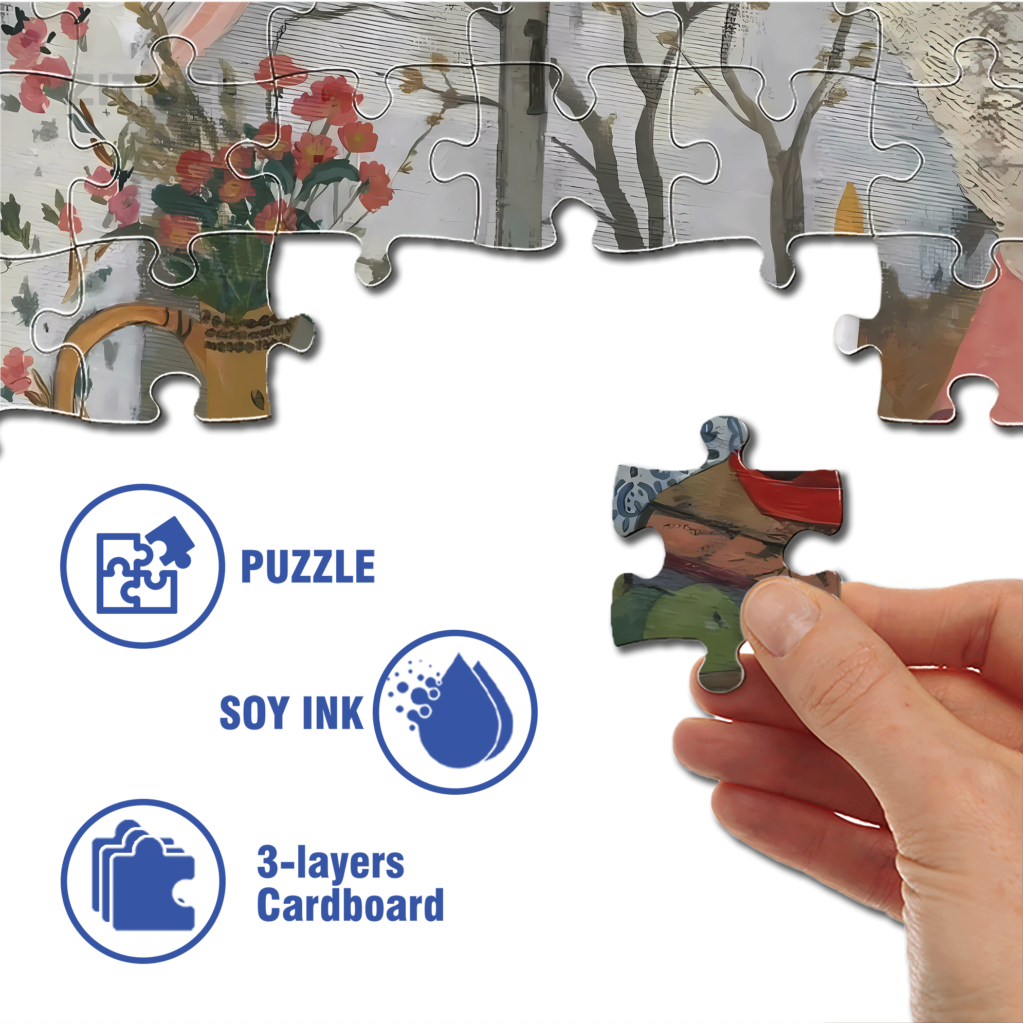 Autumn's Sentiments 500pcs/1000pcs Jigsaw Puzzle, Scratch-Resistant, Interactive Family Game & Brain-Boosting DIY Decor, Perfect for Halloween, Christmas & New Year Gifts, Family Puzzle Game