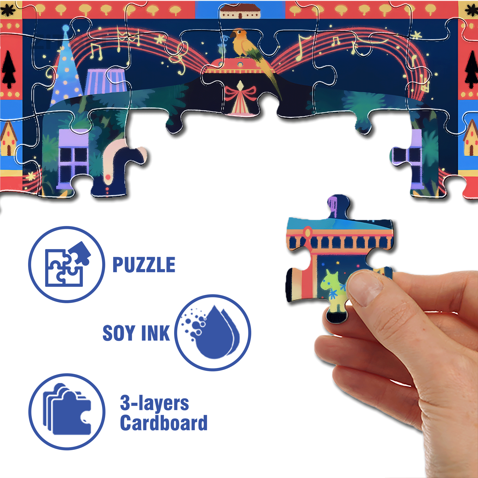 Back To The Past 500pcs/1000pcs Jigsaw Puzzle, Scratch-Resistant, Interactive Family Game & Brain-Boosting DIY Decor, Perfect for Halloween, Christmas & New Year Gifts, Family Puzzle Game