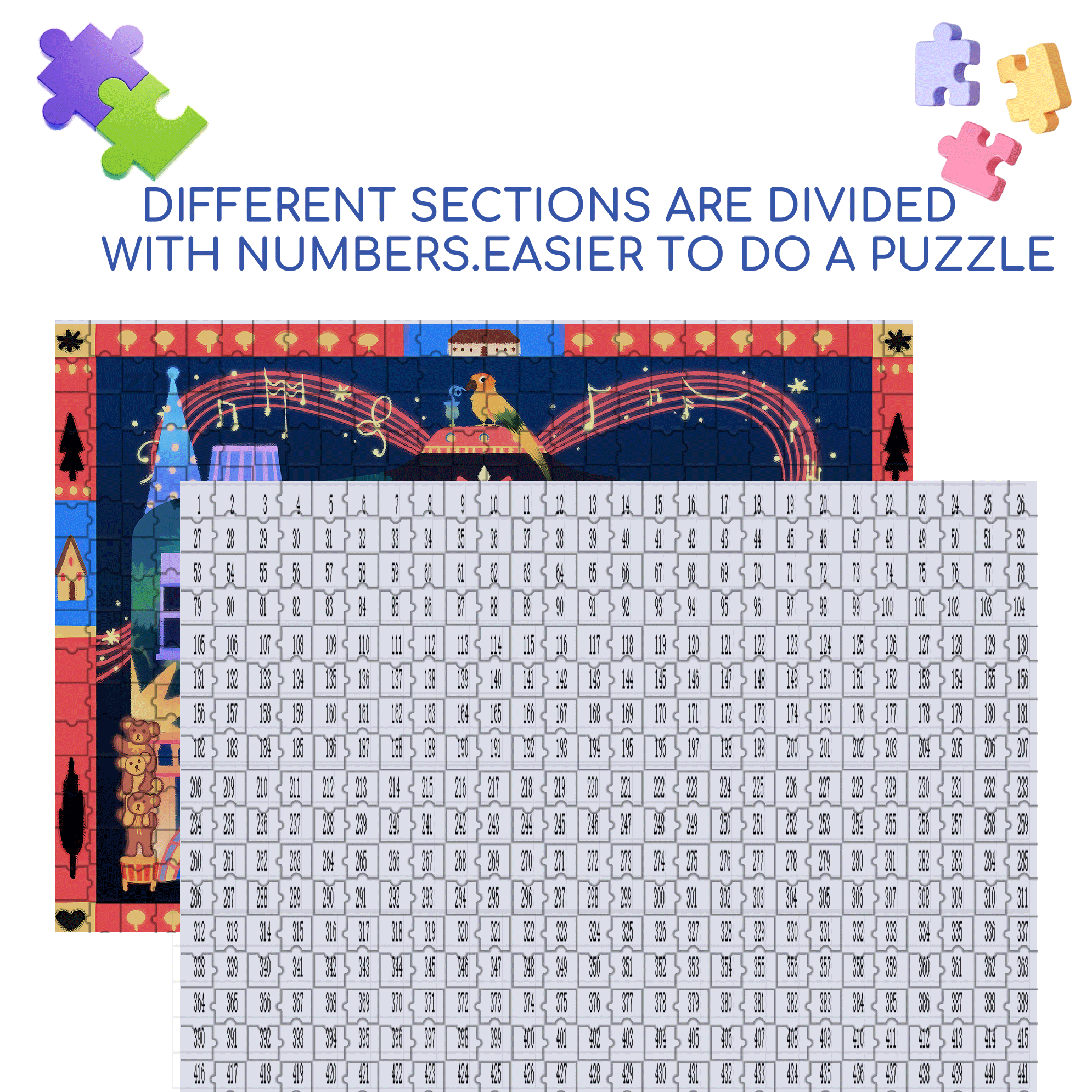 Back To The Past 500pcs/1000pcs Jigsaw Puzzle, Scratch-Resistant, Interactive Family Game & Brain-Boosting DIY Decor, Perfect for Halloween, Christmas & New Year Gifts, Family Puzzle Game