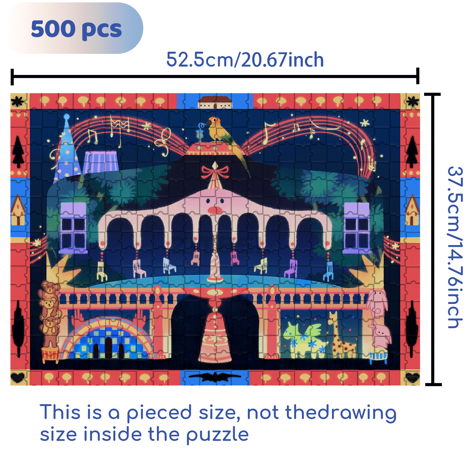 Back To The Past 500pcs/1000pcs Jigsaw Puzzle, Scratch-Resistant, Interactive Family Game & Brain-Boosting DIY Decor, Perfect for Halloween, Christmas & New Year Gifts, Family Puzzle Game