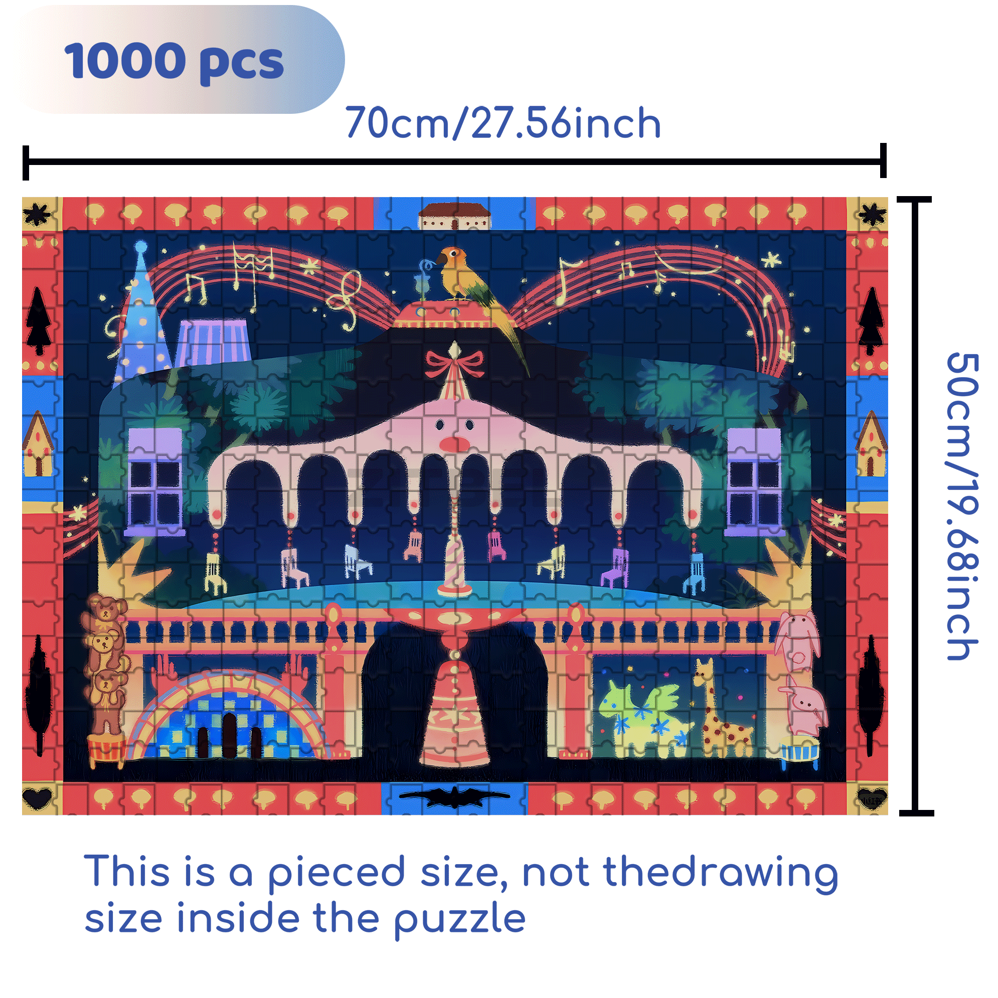 Back To The Past 500pcs/1000pcs Jigsaw Puzzle, Scratch-Resistant, Interactive Family Game & Brain-Boosting DIY Decor, Perfect for Halloween, Christmas & New Year Gifts, Family Puzzle Game