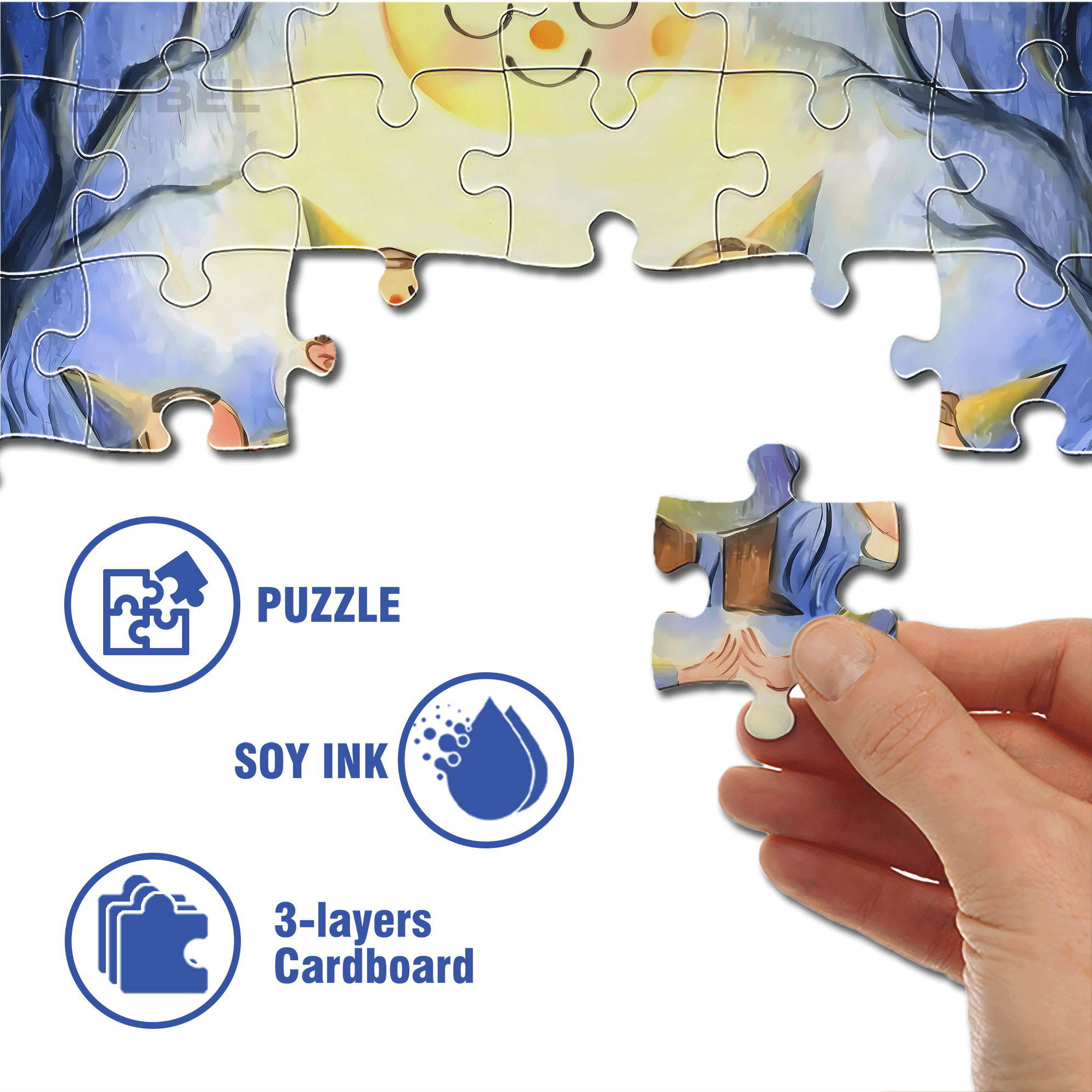 Blossoming In Joy 4 500pcs/1000pcs Jigsaw Puzzle, Scratch-Resistant, Interactive Family Game & Brain-Boosting DIY Decor, Perfect for Halloween, Christmas & New Year Gifts, Family Puzzle Game