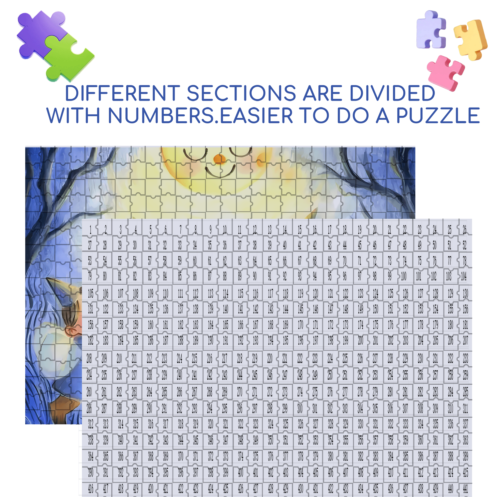 Blossoming In Joy 4 500pcs/1000pcs Jigsaw Puzzle, Scratch-Resistant, Interactive Family Game & Brain-Boosting DIY Decor, Perfect for Halloween, Christmas & New Year Gifts, Family Puzzle Game
