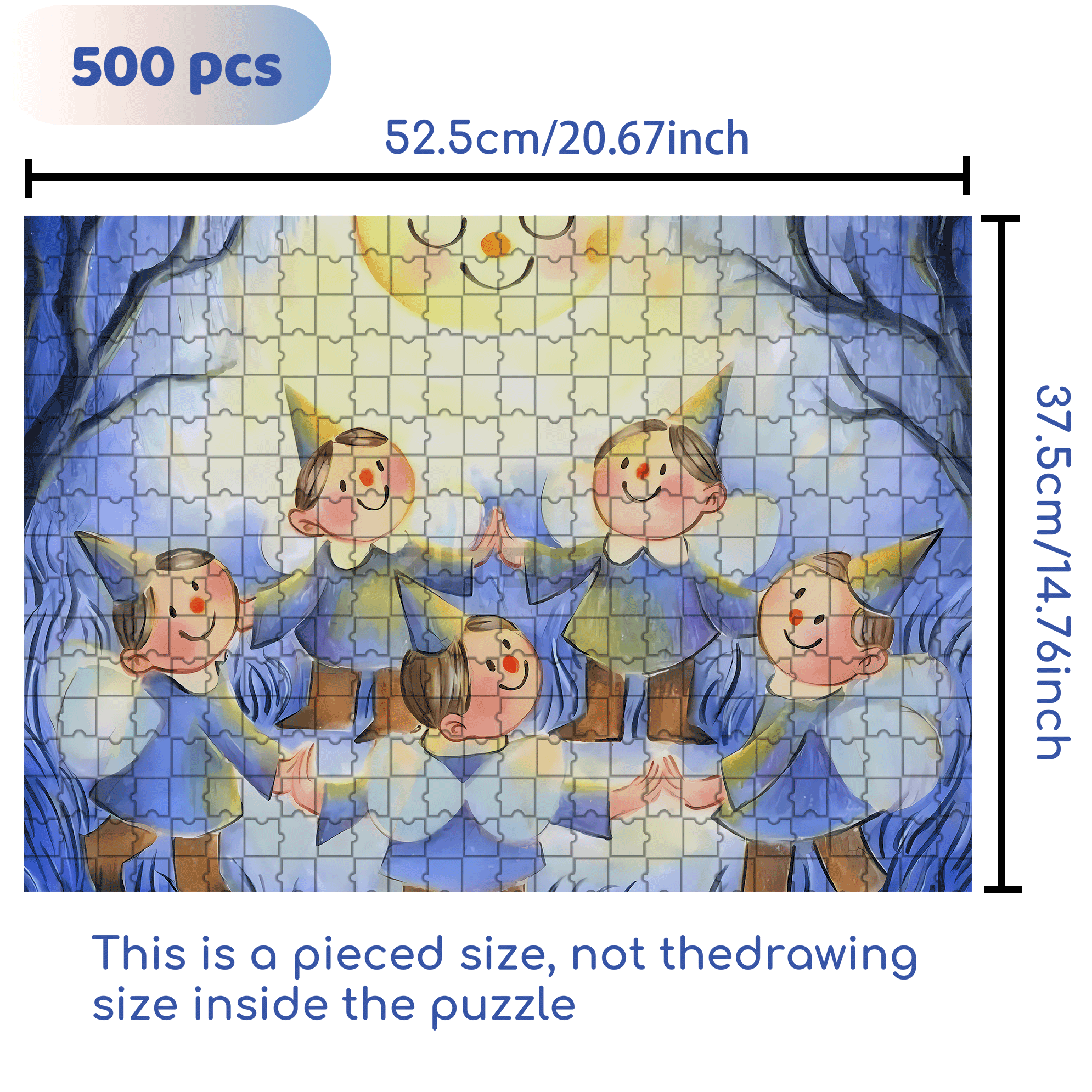 Blossoming In Joy 4 500pcs/1000pcs Jigsaw Puzzle, Scratch-Resistant, Interactive Family Game & Brain-Boosting DIY Decor, Perfect for Halloween, Christmas & New Year Gifts, Family Puzzle Game