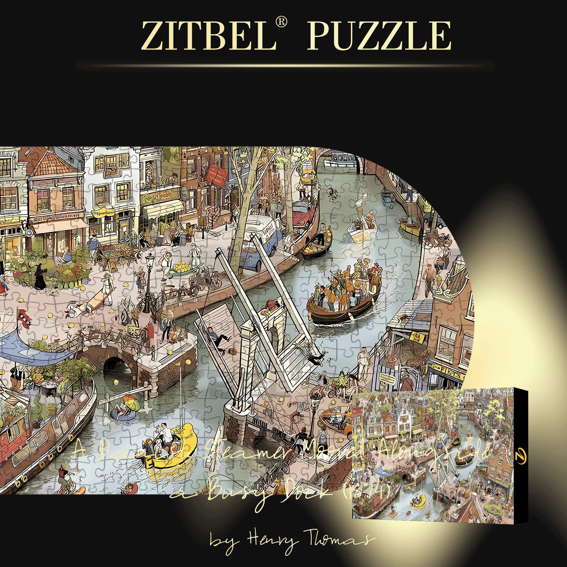 Busy Morning 500pcs/1000pcs Jigsaw Puzzle, Scratch-Resistant, Interactive Family Game & Brain-Boosting DIY Decor, Perfect for Halloween, Christmas & New Year Gifts, Family Puzzle Game