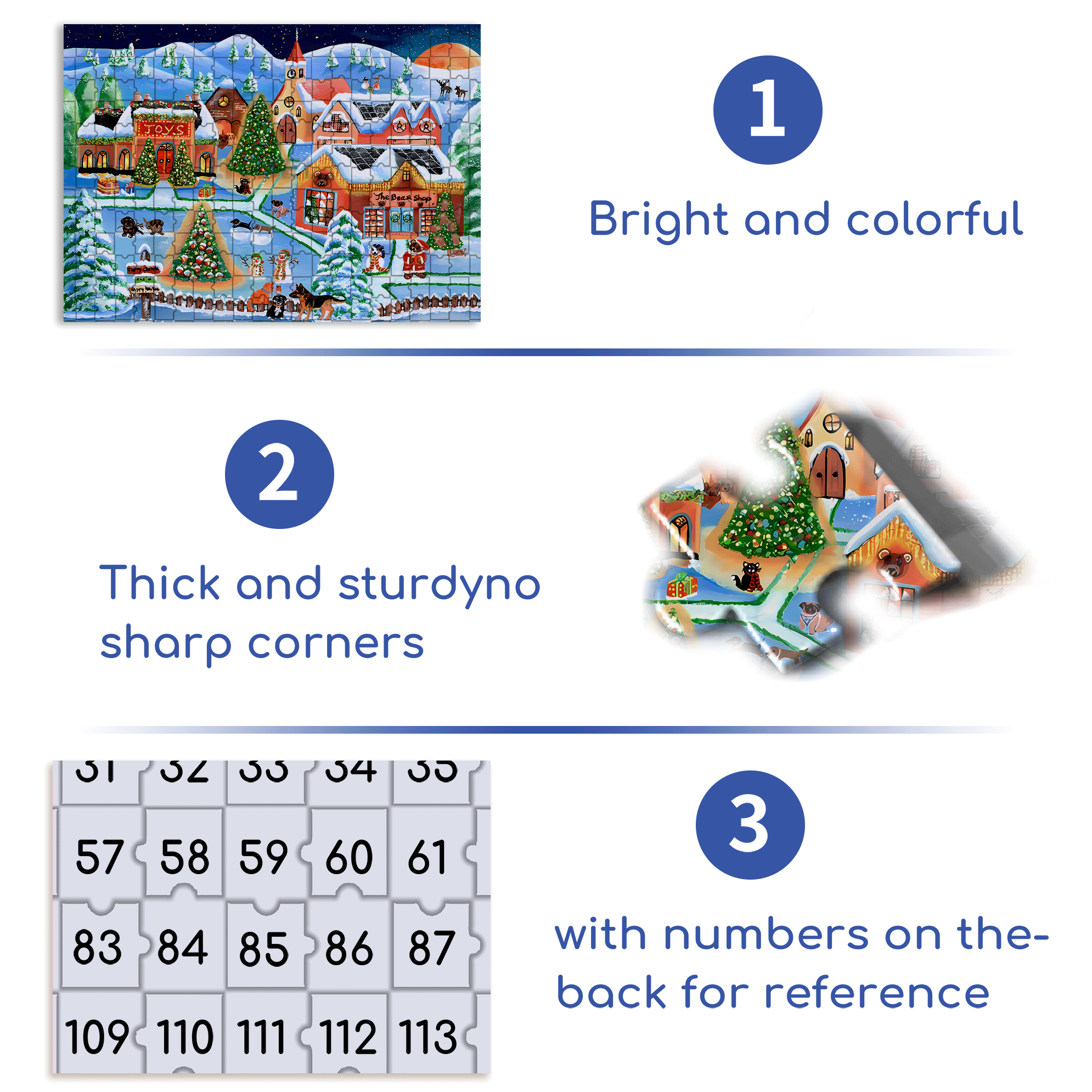 Christmas Pets 500pcs/1000pcs Jigsaw Puzzle, Scratch-Resistant, Interactive Family Game & Brain-Boosting DIY Decor, Perfect for Halloween, Christmas & New Year Gifts, Family Puzzle Game