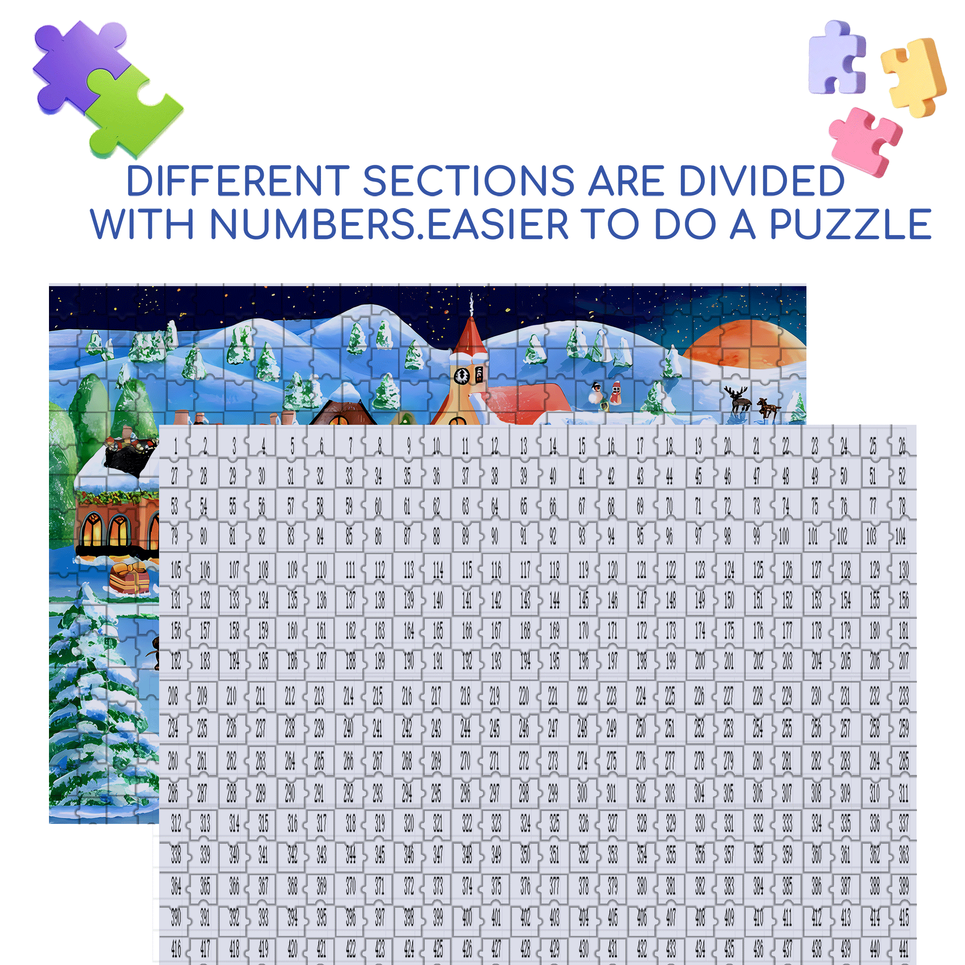 Christmas Pets 500pcs/1000pcs Jigsaw Puzzle, Scratch-Resistant, Interactive Family Game & Brain-Boosting DIY Decor, Perfect for Halloween, Christmas & New Year Gifts, Family Puzzle Game