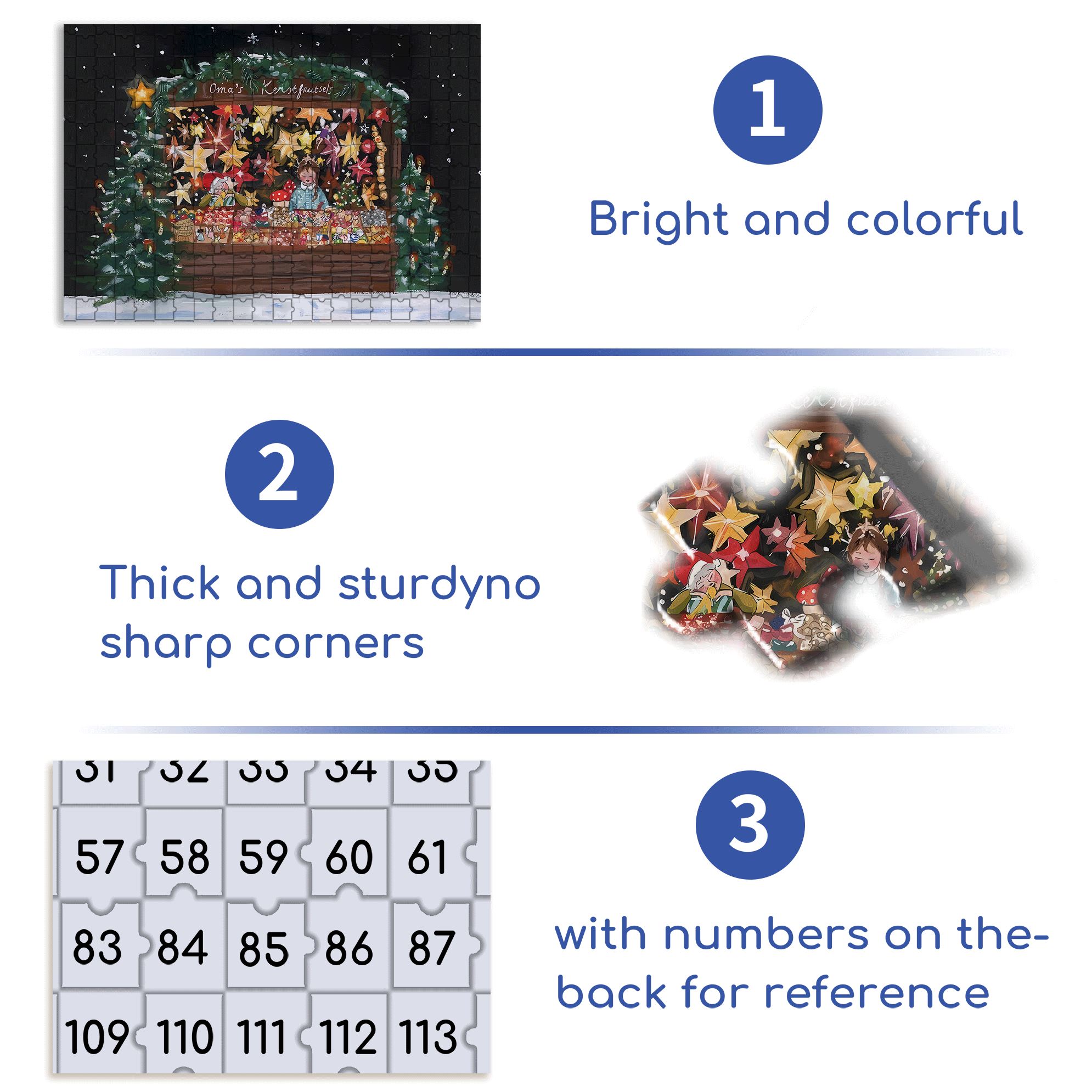 Christmas Stalls 500pcs/1000pcs Jigsaw Puzzle, Scratch-Resistant, Interactive Family Game & Brain-Boosting DIY Decor, Perfect for Halloween, Christmas & New Year Gifts, Family Puzzle Game