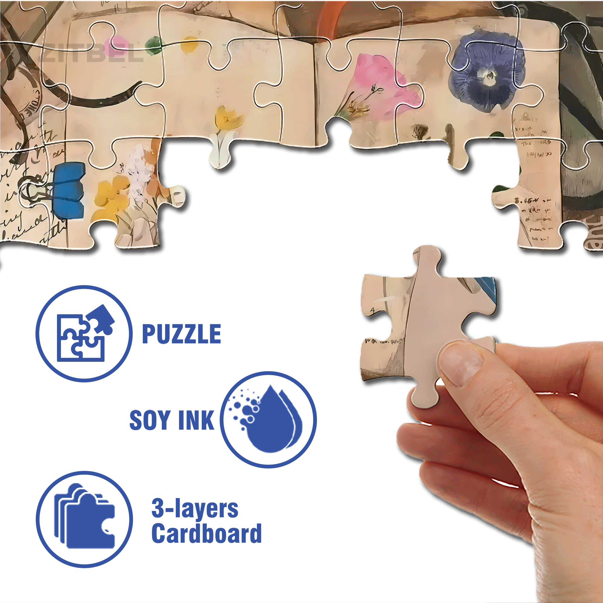 Collecting The Beautiful Moments Of Spring 500pcs/1000pcs Jigsaw Puzzle, Scratch-Resistant, Interactive Family Game & Brain-Boosting DIY Decor, Perfect for Halloween, Christmas & New Year Gifts, Family Puzzle Game