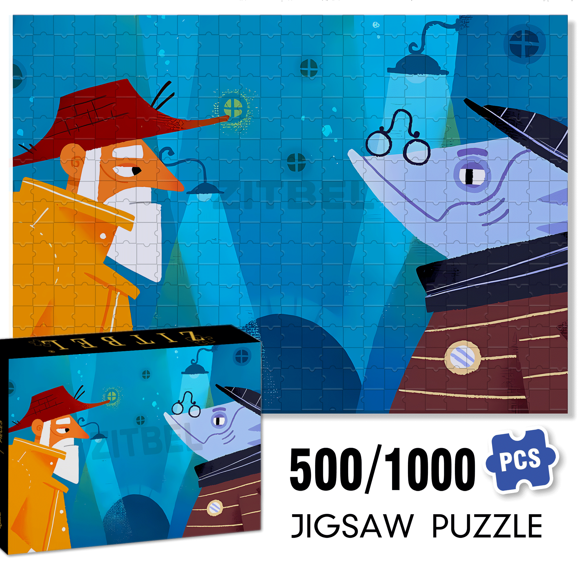 Connections Between People 500pcs/1000pcs Jigsaw Puzzle, Scratch-Resistant, Interactive Family Game & Brain-Boosting DIY Decor, Perfect for Halloween, Christmas & New Year Gifts, Family Puzzle Game