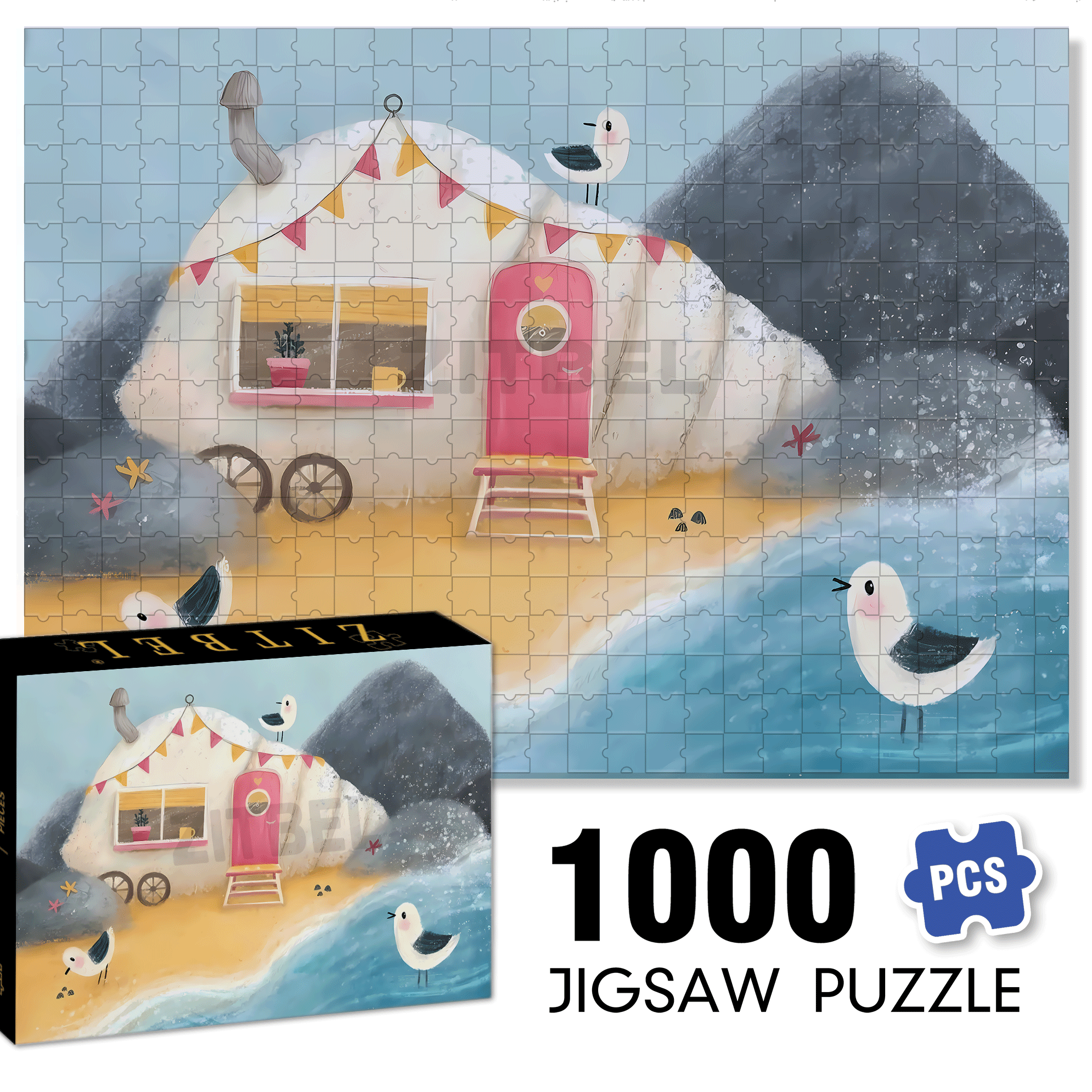 Experience The Little Joys Of Life 4 500pcs/1000pcs Jigsaw Puzzle, Scratch-Resistant, Interactive Family Game & Brain-Boosting DIY Decor, Perfect for Halloween, Christmas & New Year Gifts, Family Puzzle Game