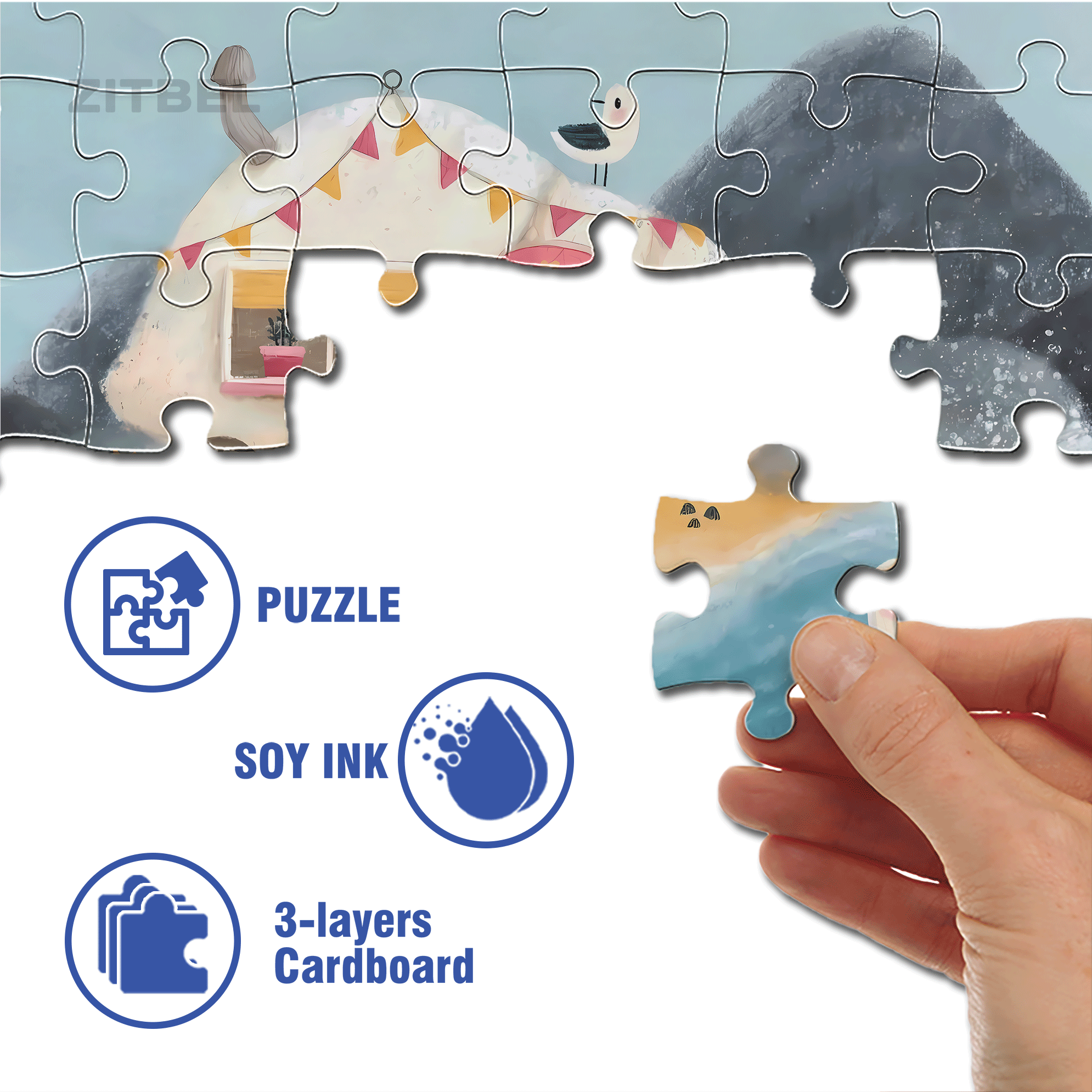 Experience The Little Joys Of Life 4 500pcs/1000pcs Jigsaw Puzzle, Scratch-Resistant, Interactive Family Game & Brain-Boosting DIY Decor, Perfect for Halloween, Christmas & New Year Gifts, Family Puzzle Game