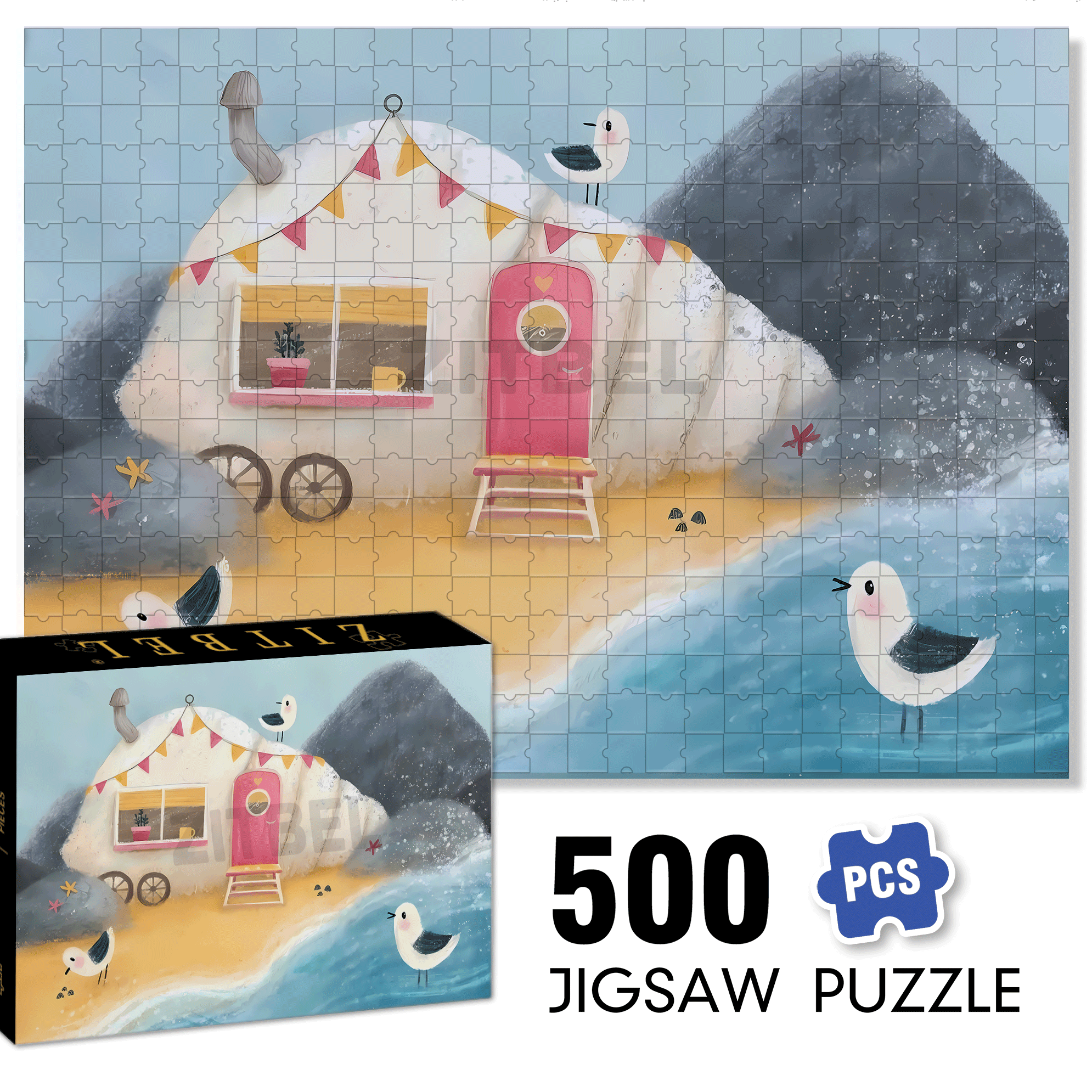 Experience The Little Joys Of Life 4 500pcs/1000pcs Jigsaw Puzzle, Scratch-Resistant, Interactive Family Game & Brain-Boosting DIY Decor, Perfect for Halloween, Christmas & New Year Gifts, Family Puzzle Game