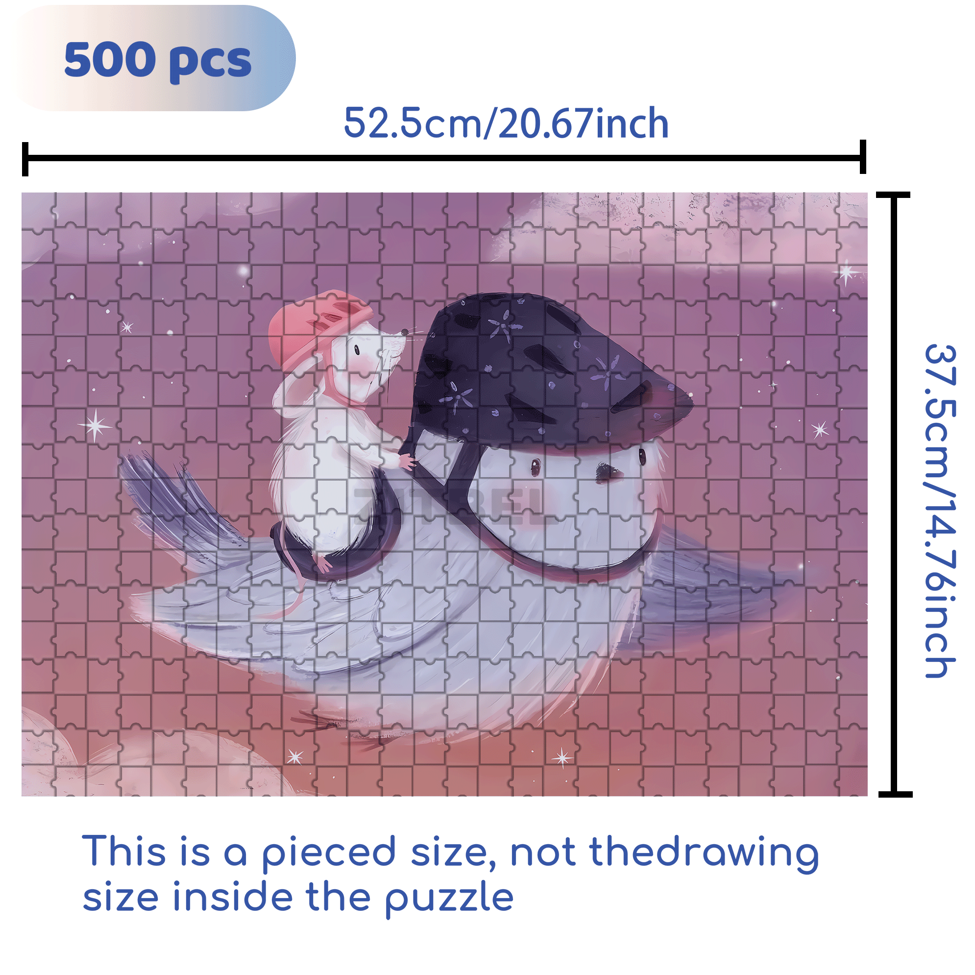 Flying Against The Wind 500pcs/1000pcs Jigsaw Puzzle, Scratch-Resistant, Interactive Family Game & Brain-Boosting DIY Decor, Perfect for Halloween, Christmas & New Year Gifts, Family Puzzle Game