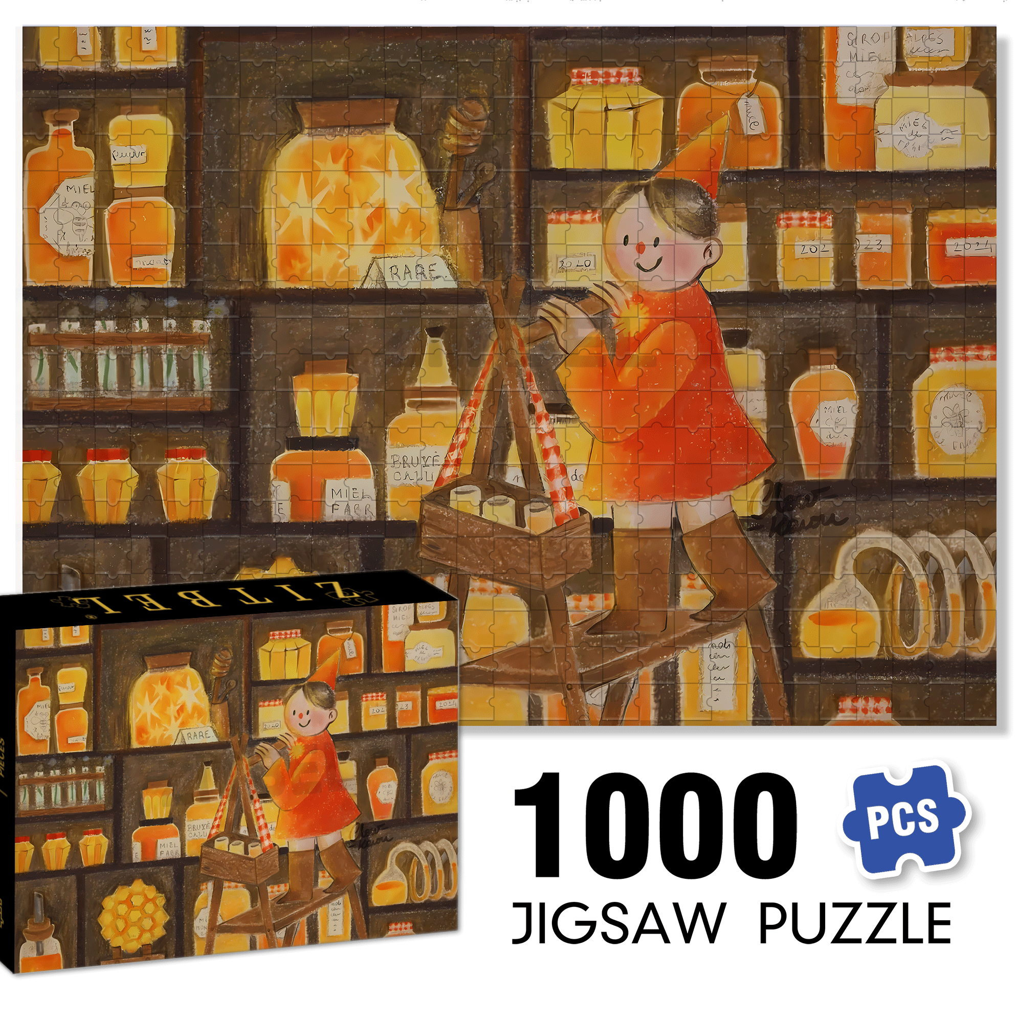 Little Sales 500pcs/1000pcs Jigsaw Puzzle, Scratch-Resistant, Interactive Family Game & Brain-Boosting DIY Decor, Perfect for Halloween, Christmas & New Year Gifts, Family Puzzle Game