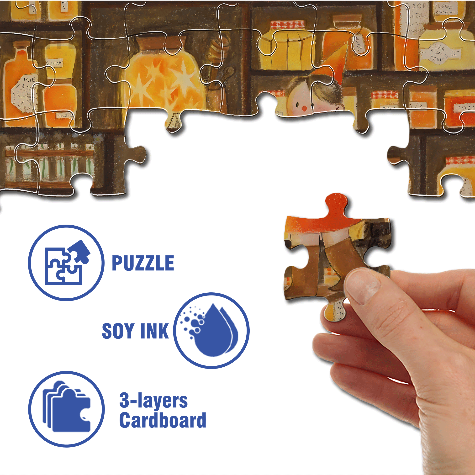 Little Sales 500pcs/1000pcs Jigsaw Puzzle, Scratch-Resistant, Interactive Family Game & Brain-Boosting DIY Decor, Perfect for Halloween, Christmas & New Year Gifts, Family Puzzle Game