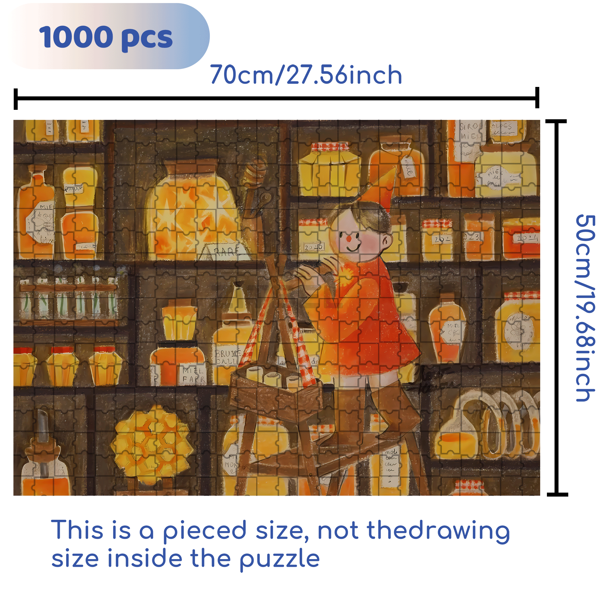 Little Sales 500pcs/1000pcs Jigsaw Puzzle, Scratch-Resistant, Interactive Family Game & Brain-Boosting DIY Decor, Perfect for Halloween, Christmas & New Year Gifts, Family Puzzle Game