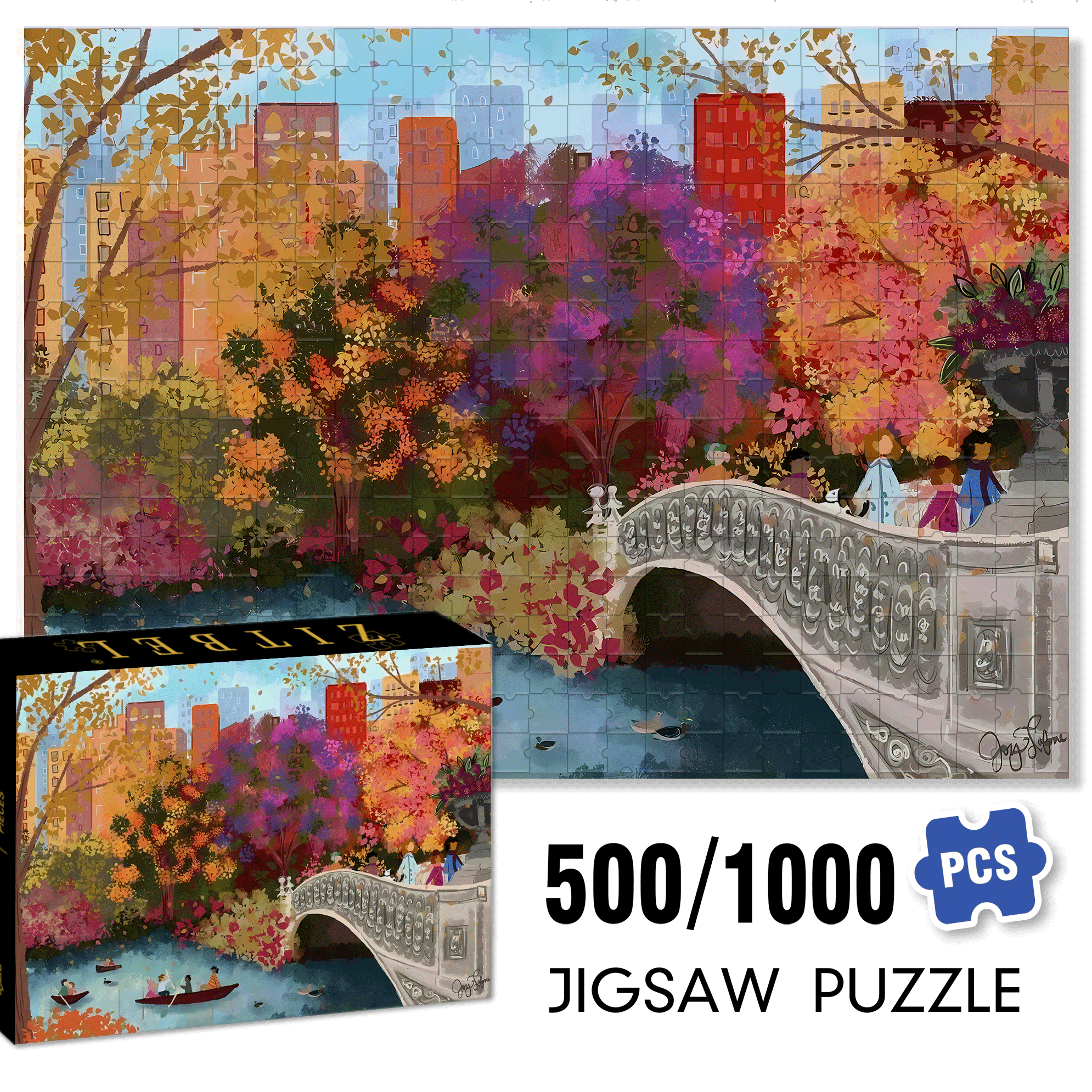 Live Your Life In A Gentle Manner 11 500pcs/1000pcs Jigsaw Puzzle, Scratch-Resistant, Interactive Family Game & Brain-Boosting DIY Decor, Perfect for Halloween, Christmas & New Year Gifts, Family Puzzle Game