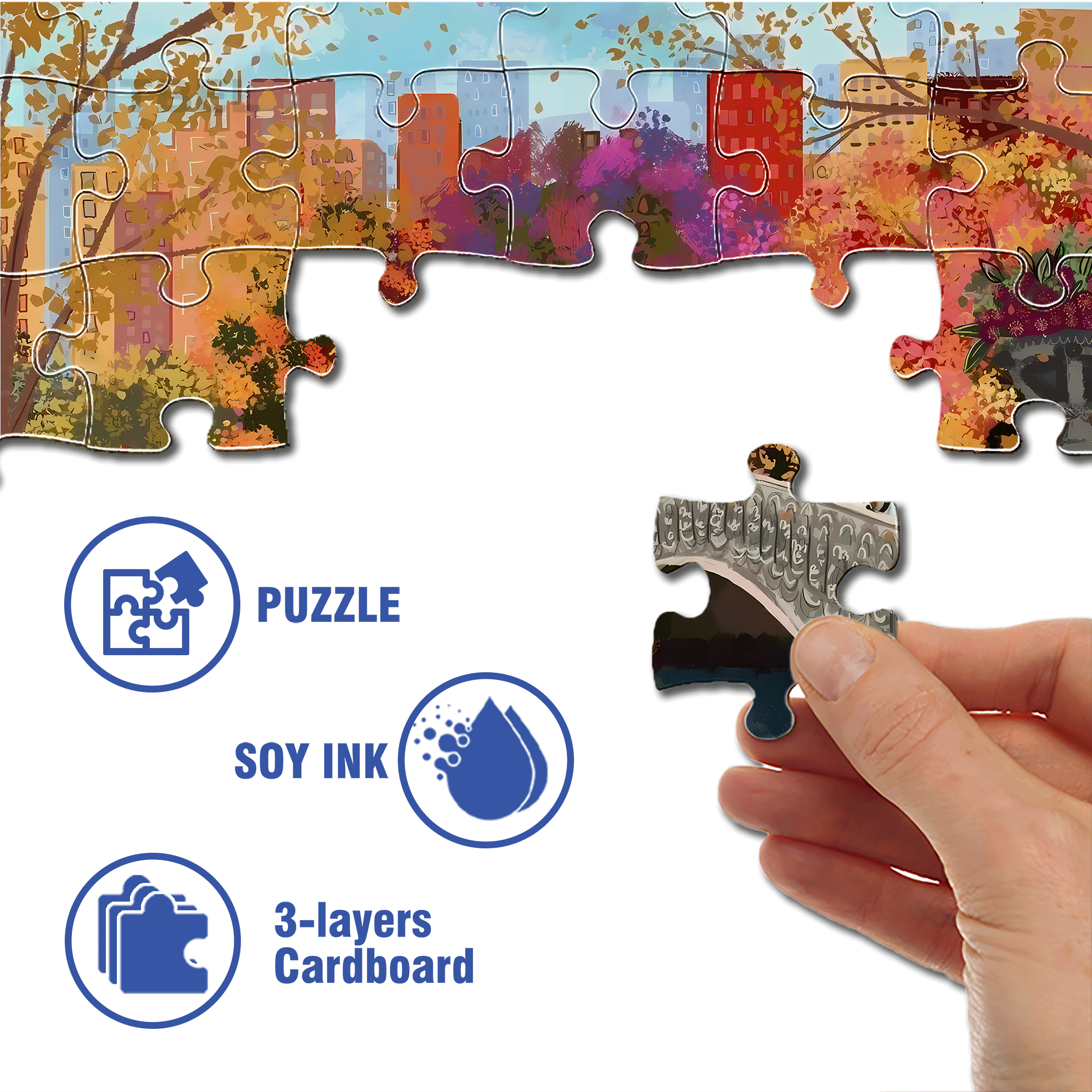 Live Your Life In A Gentle Manner 11 500pcs/1000pcs Jigsaw Puzzle, Scratch-Resistant, Interactive Family Game & Brain-Boosting DIY Decor, Perfect for Halloween, Christmas & New Year Gifts, Family Puzzle Game