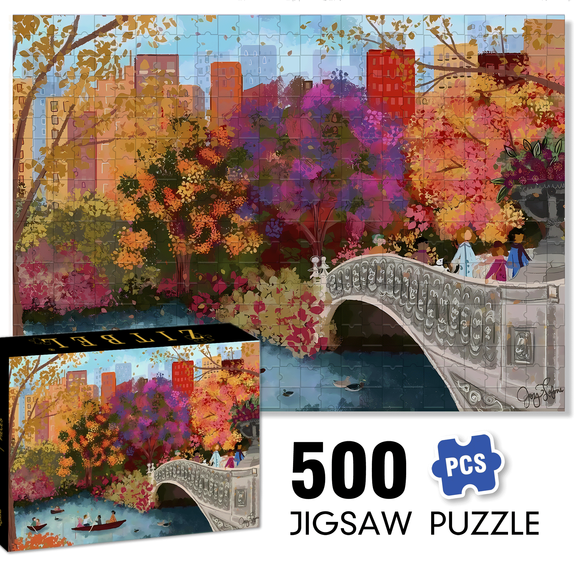 Live Your Life In A Gentle Manner 11 500pcs/1000pcs Jigsaw Puzzle, Scratch-Resistant, Interactive Family Game & Brain-Boosting DIY Decor, Perfect for Halloween, Christmas & New Year Gifts, Family Puzzle Game