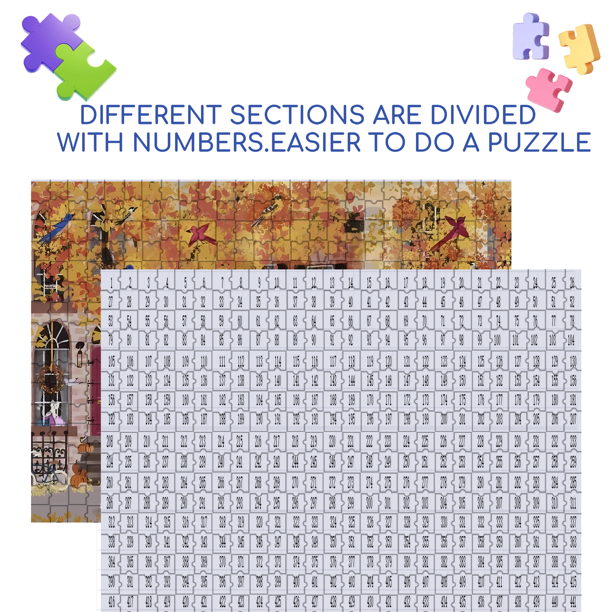 Live Your Life In A Gentle Manner 13 500pcs/1000pcs Jigsaw Puzzle, Scratch-Resistant, Interactive Family Game & Brain-Boosting DIY Decor, Perfect for Halloween, Christmas & New Year Gifts, Family Puzzle Game