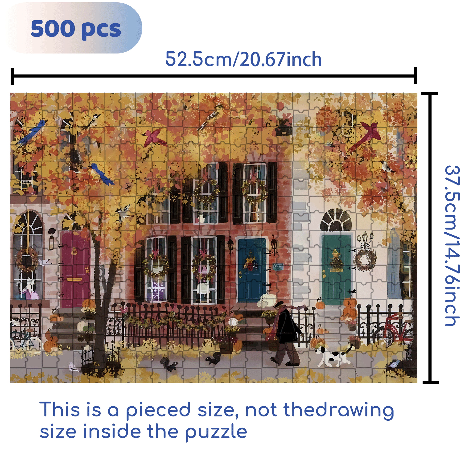 Live Your Life In A Gentle Manner 13 500pcs/1000pcs Jigsaw Puzzle, Scratch-Resistant, Interactive Family Game & Brain-Boosting DIY Decor, Perfect for Halloween, Christmas & New Year Gifts, Family Puzzle Game