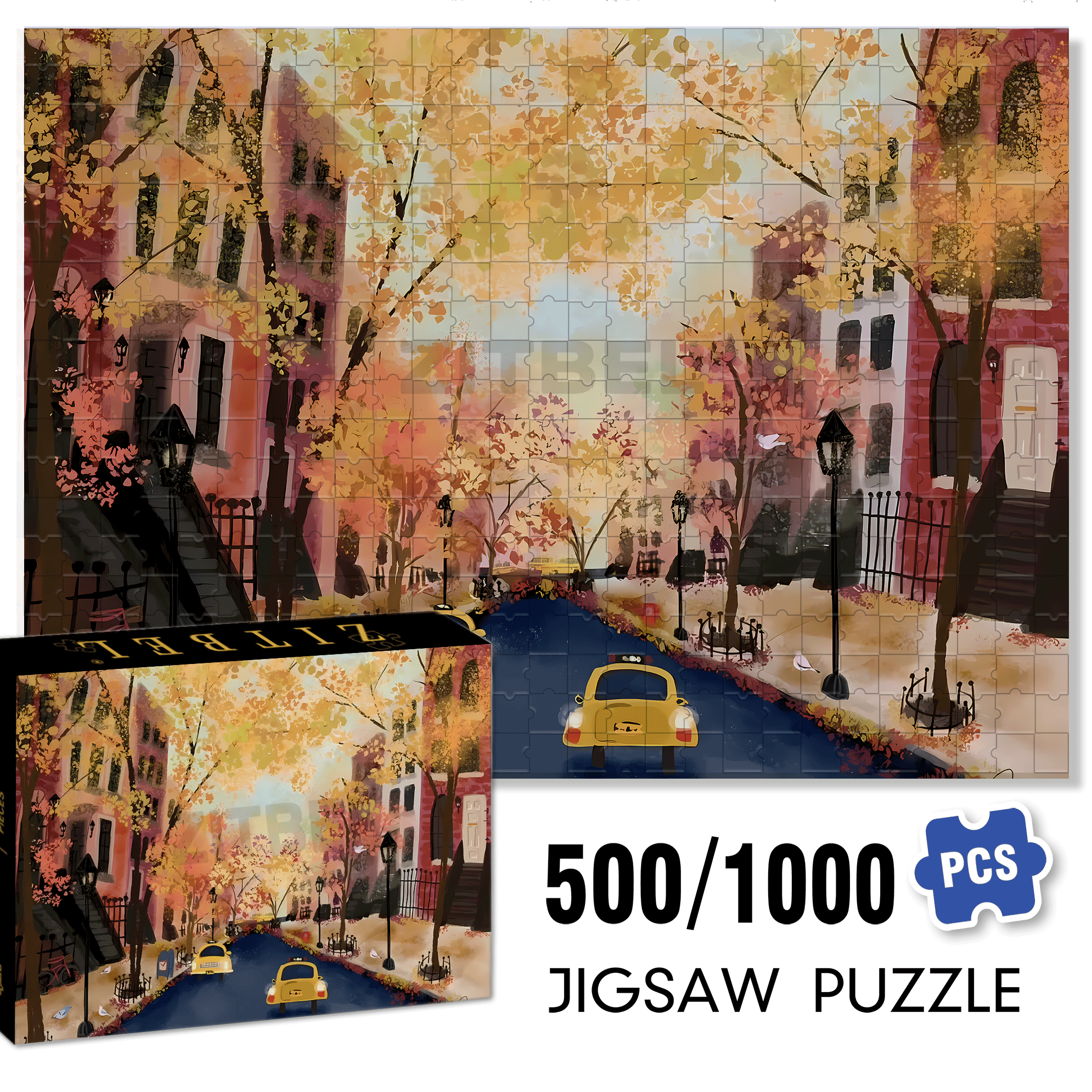 Live Your Life In A Gentle Manner 16 500pcs/1000pcs Jigsaw Puzzle, Scratch-Resistant, Interactive Family Game & Brain-Boosting DIY Decor, Perfect for Halloween, Christmas & New Year Gifts, Family Puzzle Game