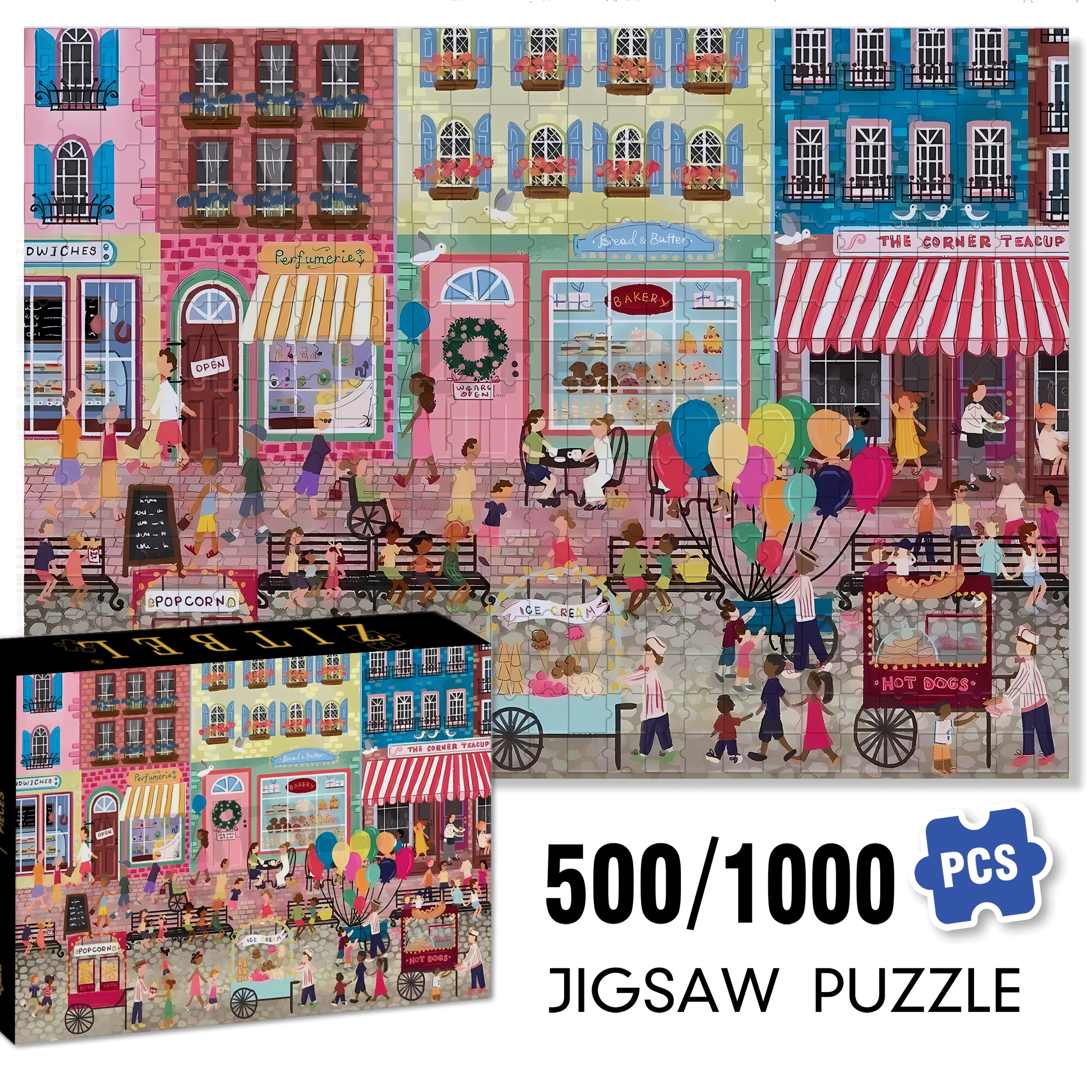 Live Your Life In A Gentle Manner 18 500pcs/1000pcs Jigsaw Puzzle, Scratch-Resistant, Interactive Family Game & Brain-Boosting DIY Decor, Perfect for Halloween, Christmas & New Year Gifts, Family Puzzle Game