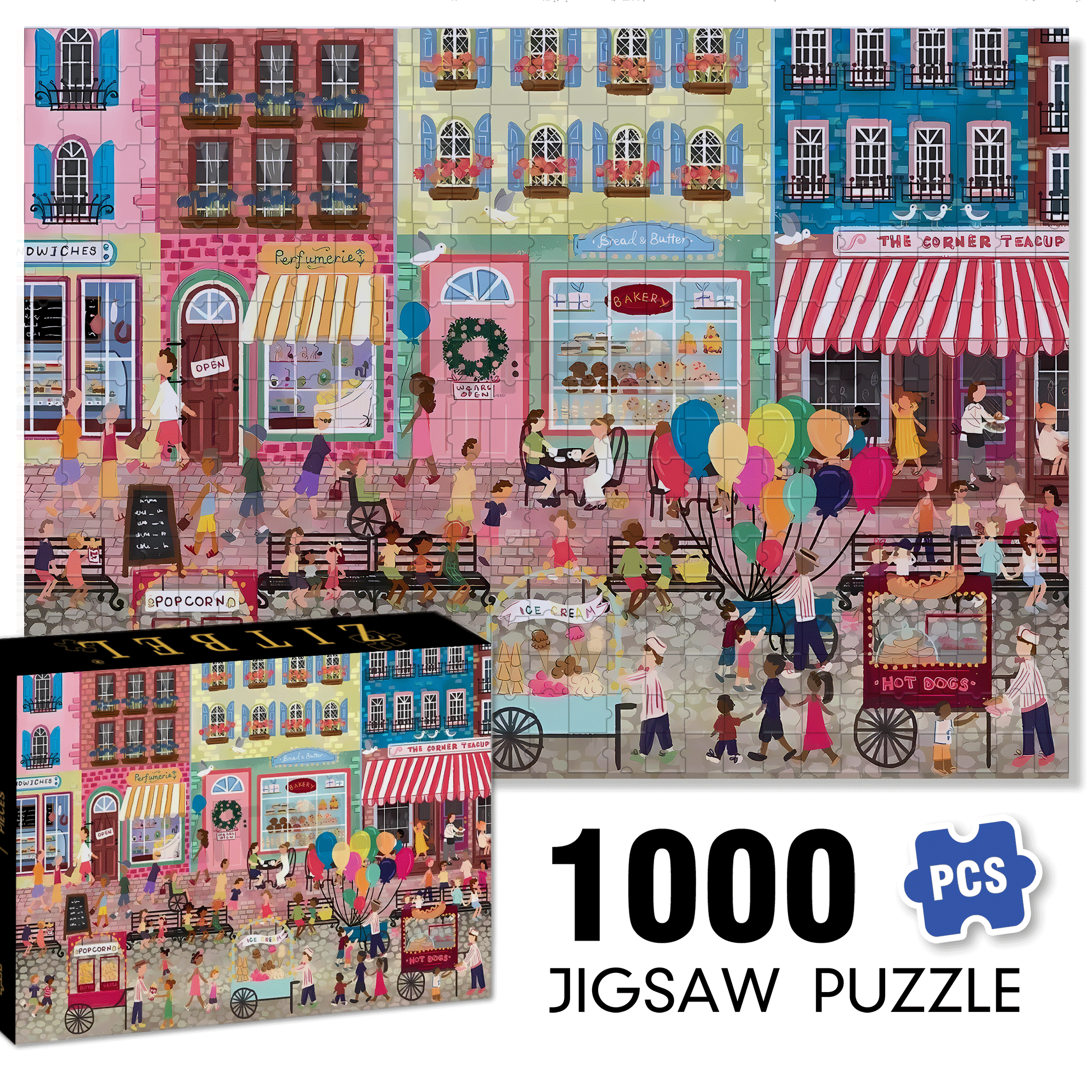 Live Your Life In A Gentle Manner 18 500pcs/1000pcs Jigsaw Puzzle, Scratch-Resistant, Interactive Family Game & Brain-Boosting DIY Decor, Perfect for Halloween, Christmas & New Year Gifts, Family Puzzle Game