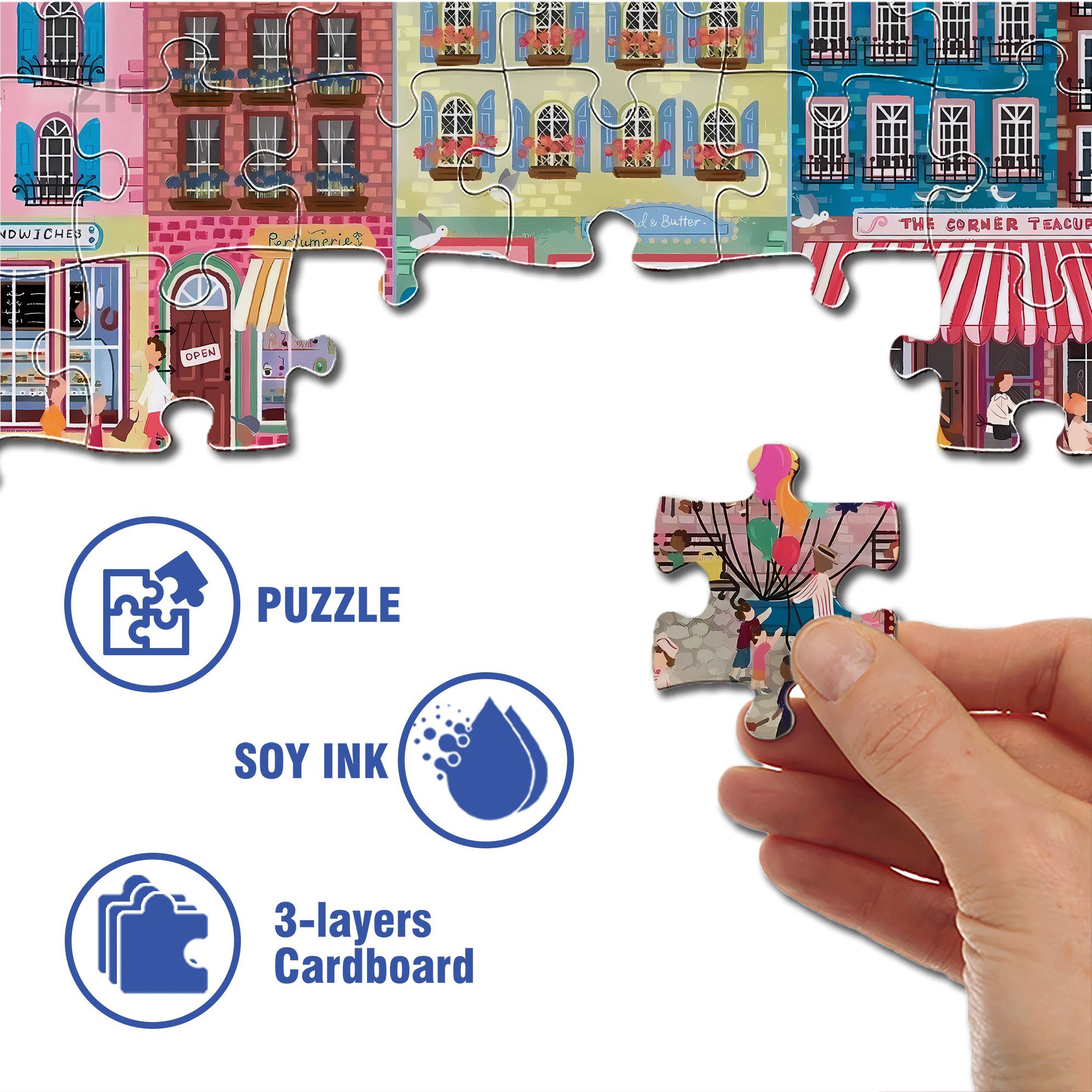 Live Your Life In A Gentle Manner 18 500pcs/1000pcs Jigsaw Puzzle, Scratch-Resistant, Interactive Family Game & Brain-Boosting DIY Decor, Perfect for Halloween, Christmas & New Year Gifts, Family Puzzle Game
