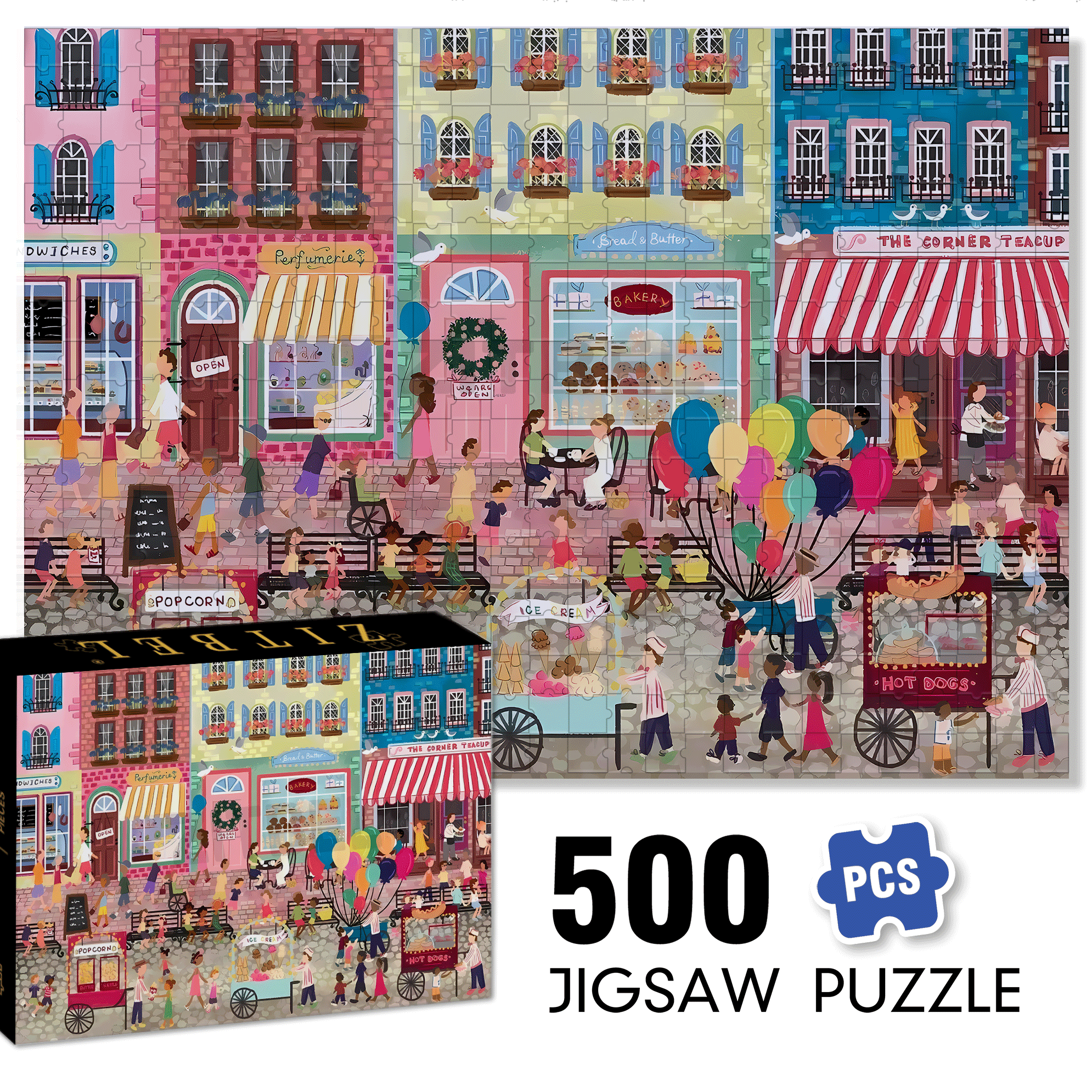 Live Your Life In A Gentle Manner 18 500pcs/1000pcs Jigsaw Puzzle, Scratch-Resistant, Interactive Family Game & Brain-Boosting DIY Decor, Perfect for Halloween, Christmas & New Year Gifts, Family Puzzle Game