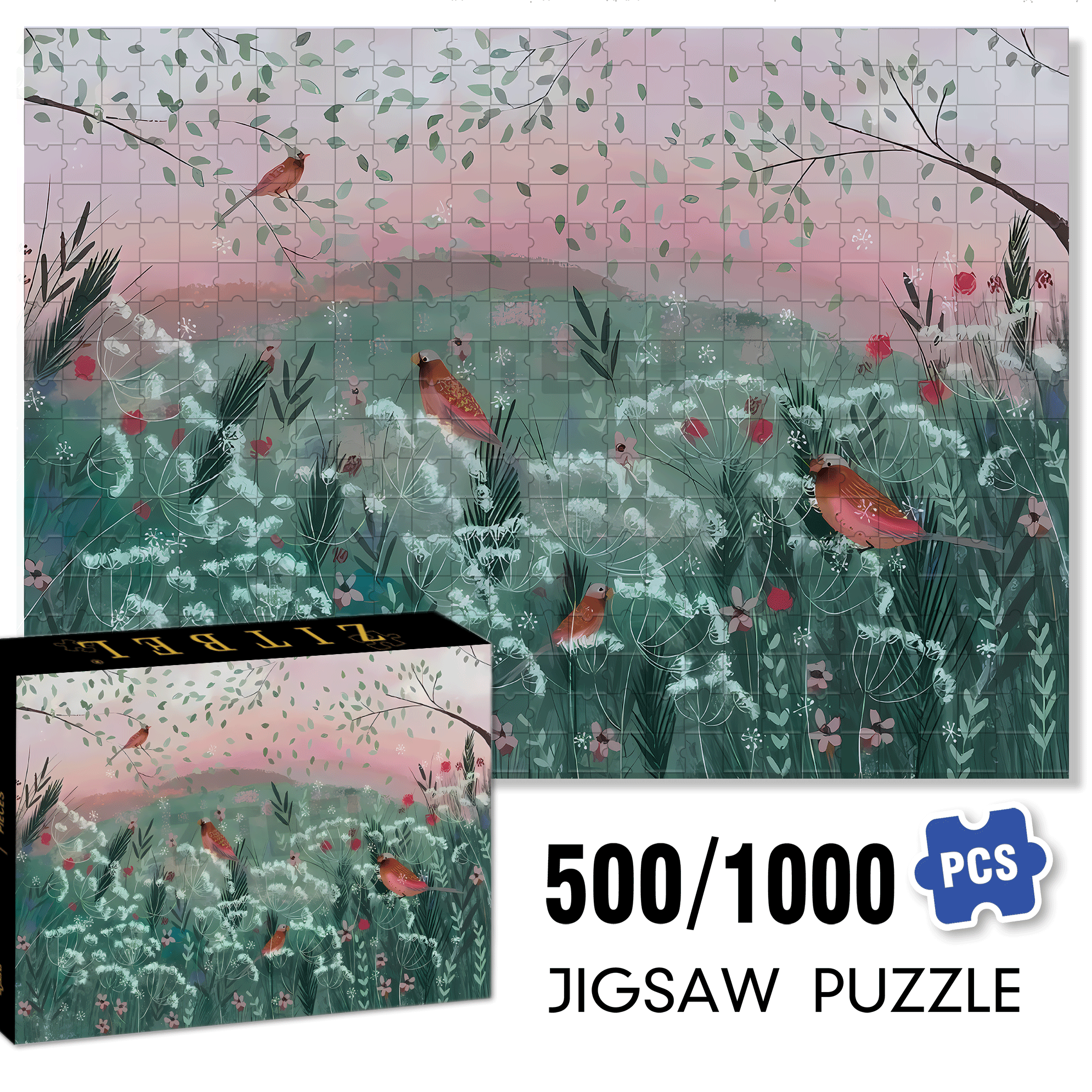 Live Your Life In A Gentle Manner 21 500pcs/1000pcs Jigsaw Puzzle, Scratch-Resistant, Interactive Family Game & Brain-Boosting DIY Decor, Perfect for Halloween, Christmas & New Year Gifts, Family Puzzle Game